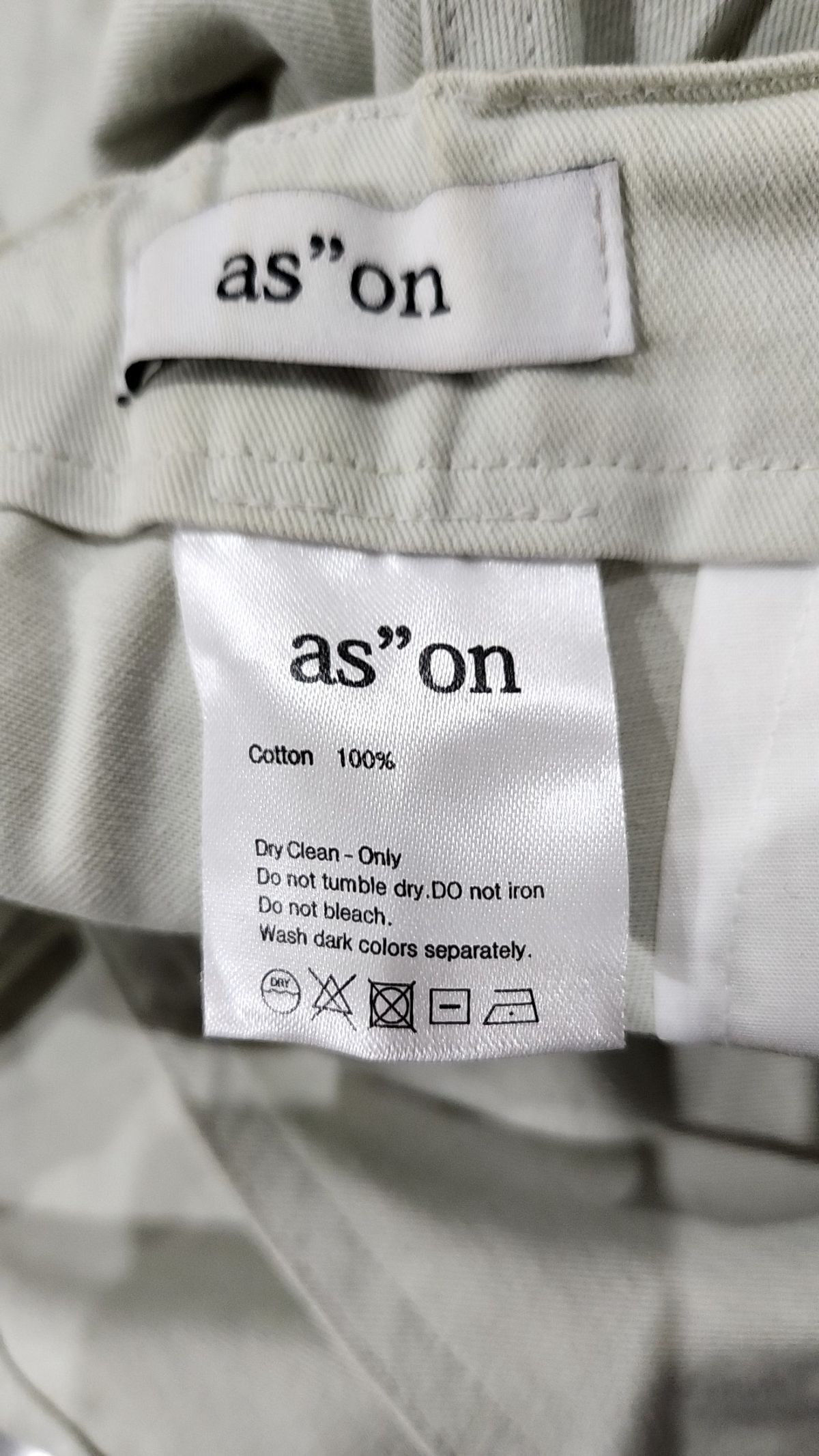 애즈온(ASON) 코튼 팬츠 FREE