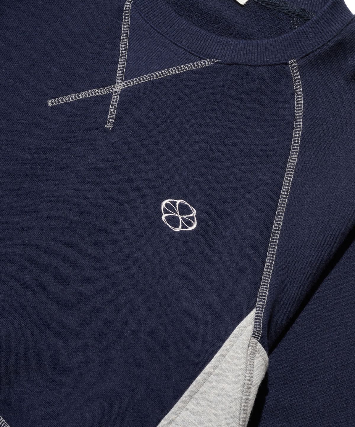 논타입(NONTYPE) UNION LINE RAGLAN SWEATSHIRT (NAVY)