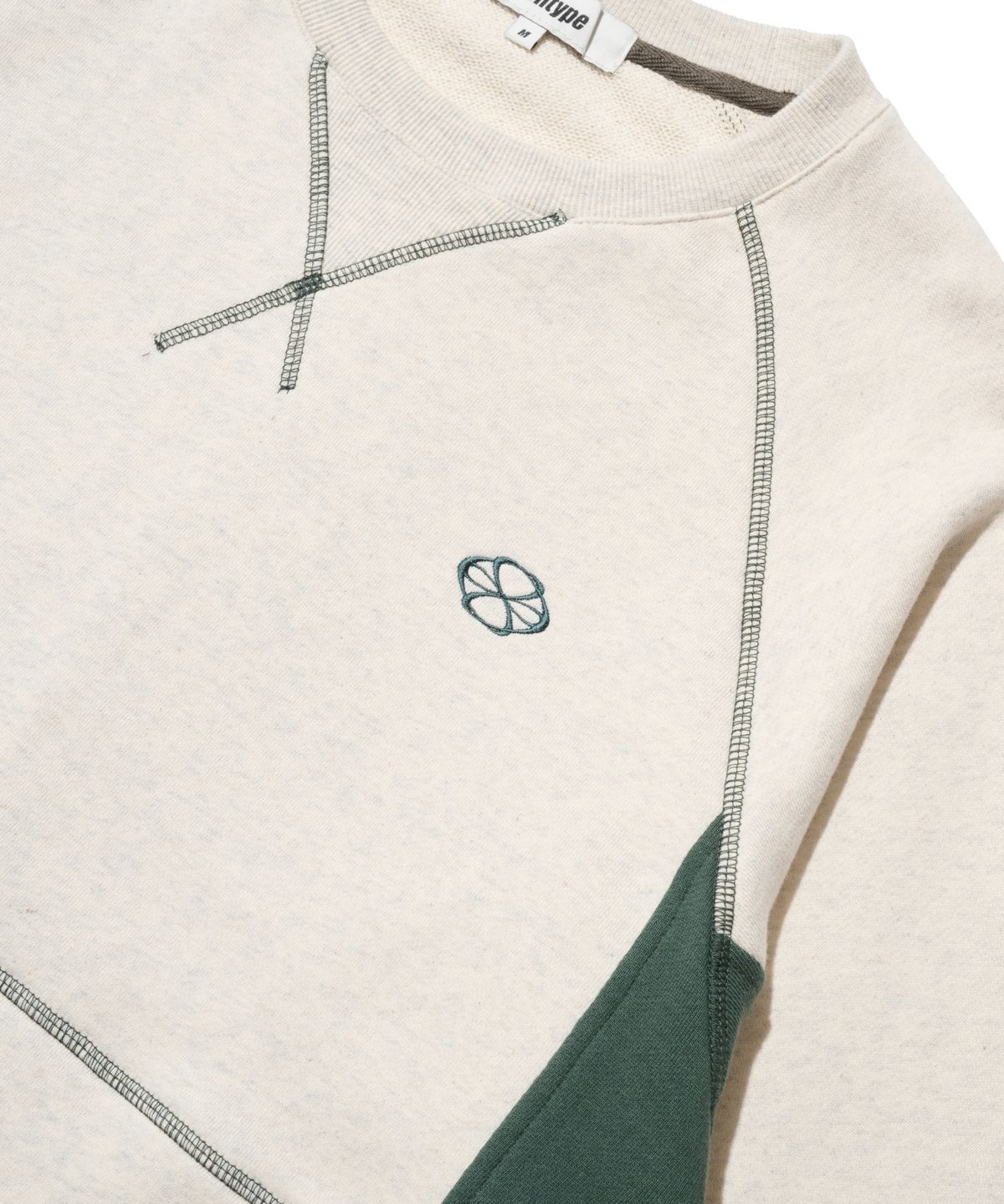 논타입(NONTYPE) UNION LINE RAGLAN SWEATSHIRT (OATMEAL)