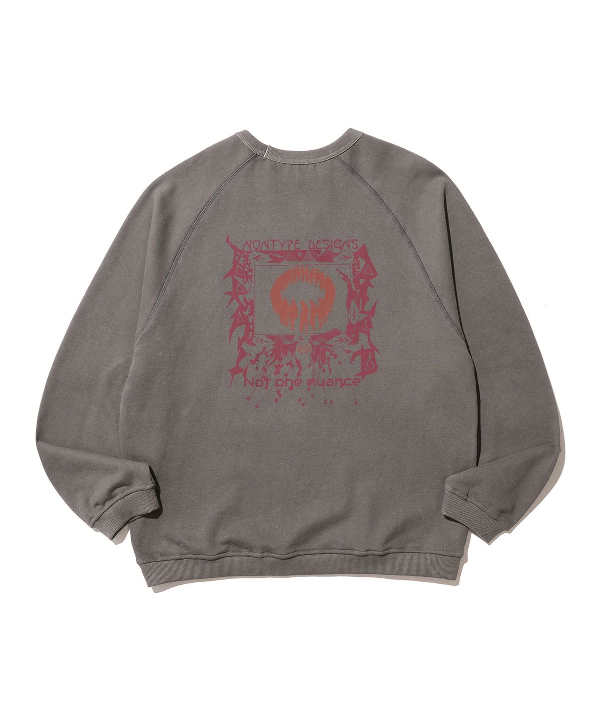 논타입(NONTYPE) AFTERIMAGE RAGLAN SWEATSHIRT (GREY)