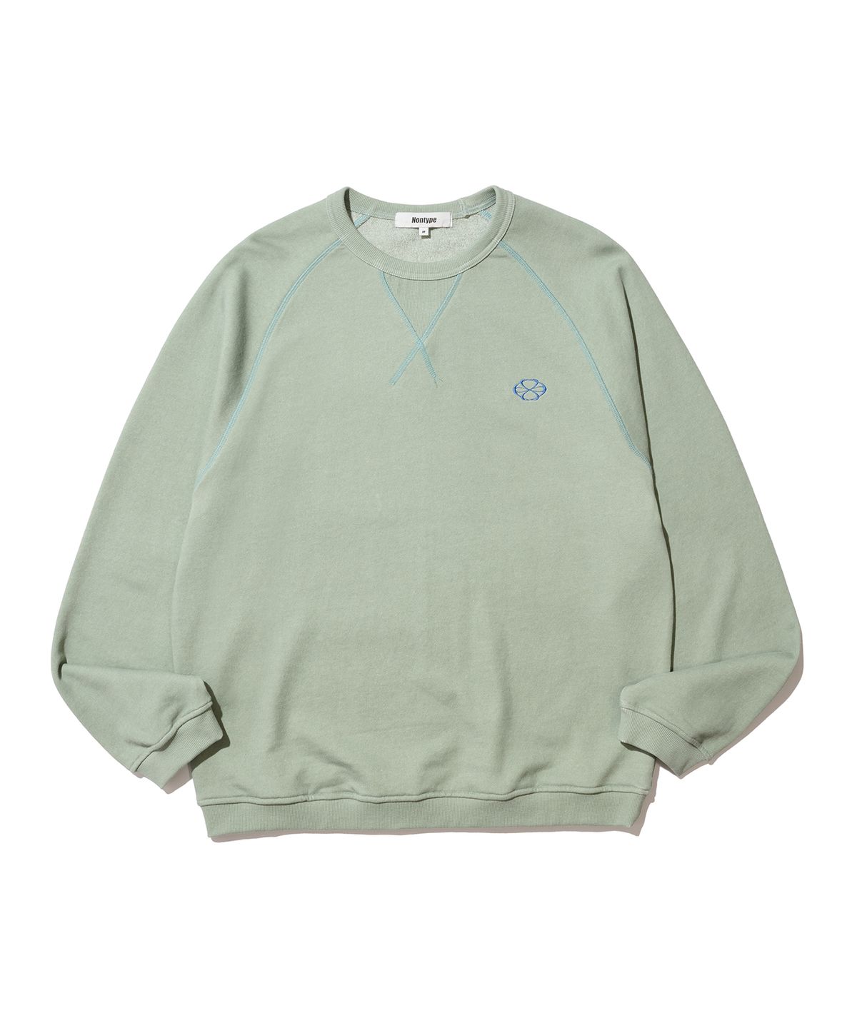 논타입(NONTYPE) AFTERIMAGE RAGLAN SWEATSHIRT (GREEN)