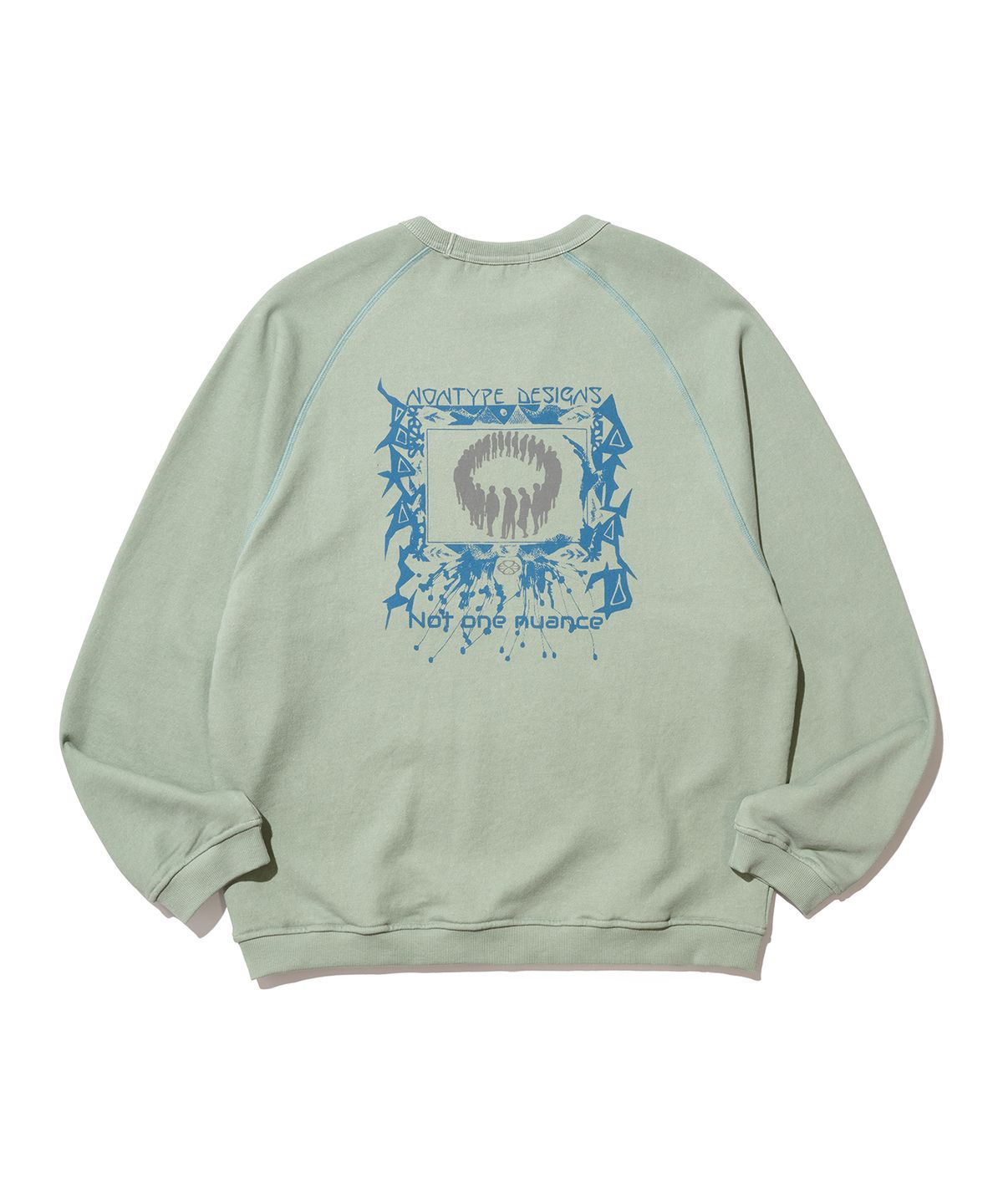 논타입(NONTYPE) AFTERIMAGE RAGLAN SWEATSHIRT (GREEN)