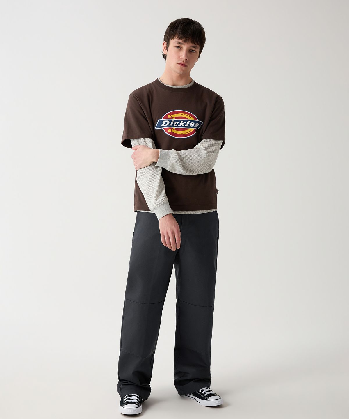 디키즈(DICKIES) 더블니 85283 루즈핏 워크팬츠 Charcoal