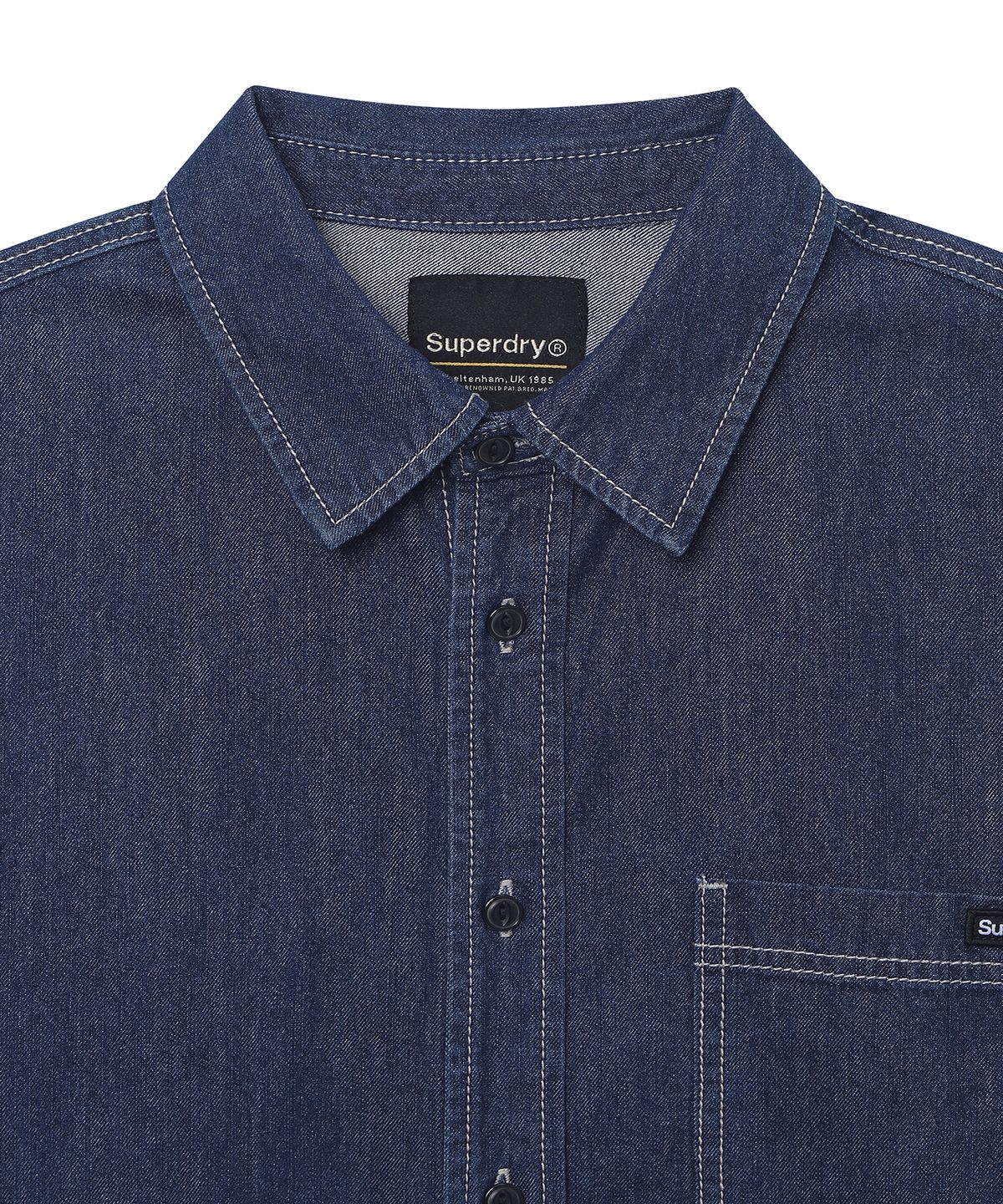 슈퍼드라이(SUPERDRY) 워크필드 셔츠 인디고 SDUIRDQ01IDG