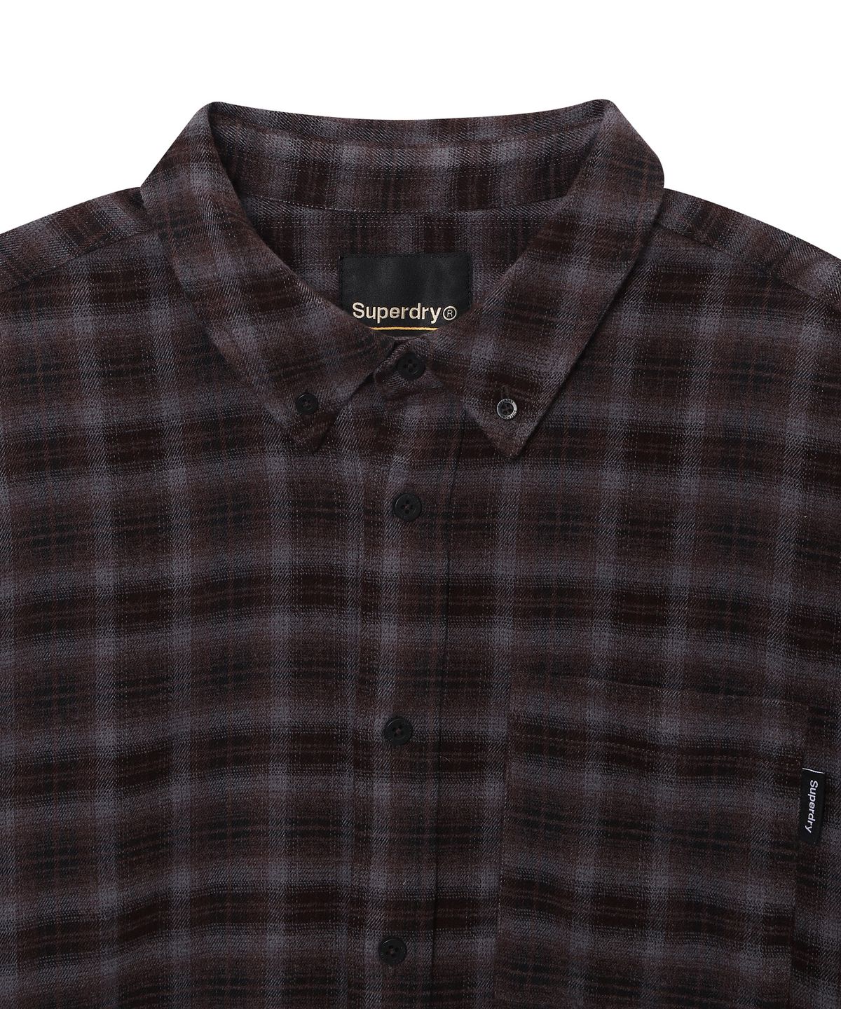 슈퍼드라이(SUPERDRY) 워크필드 체크 셔츠 버건디 SDMIRDQ02BGD
