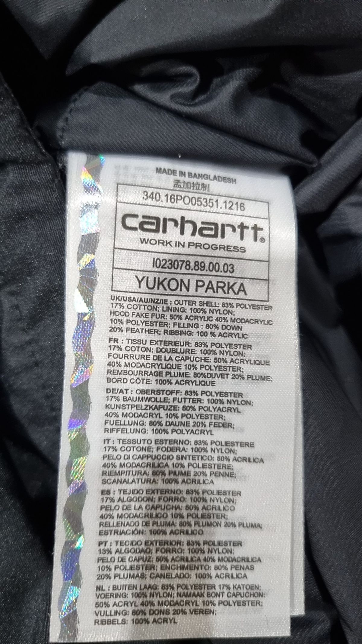 칼하트WIP(CARHARTT WIP) 롱 패딩/롱 헤비 아우터 L