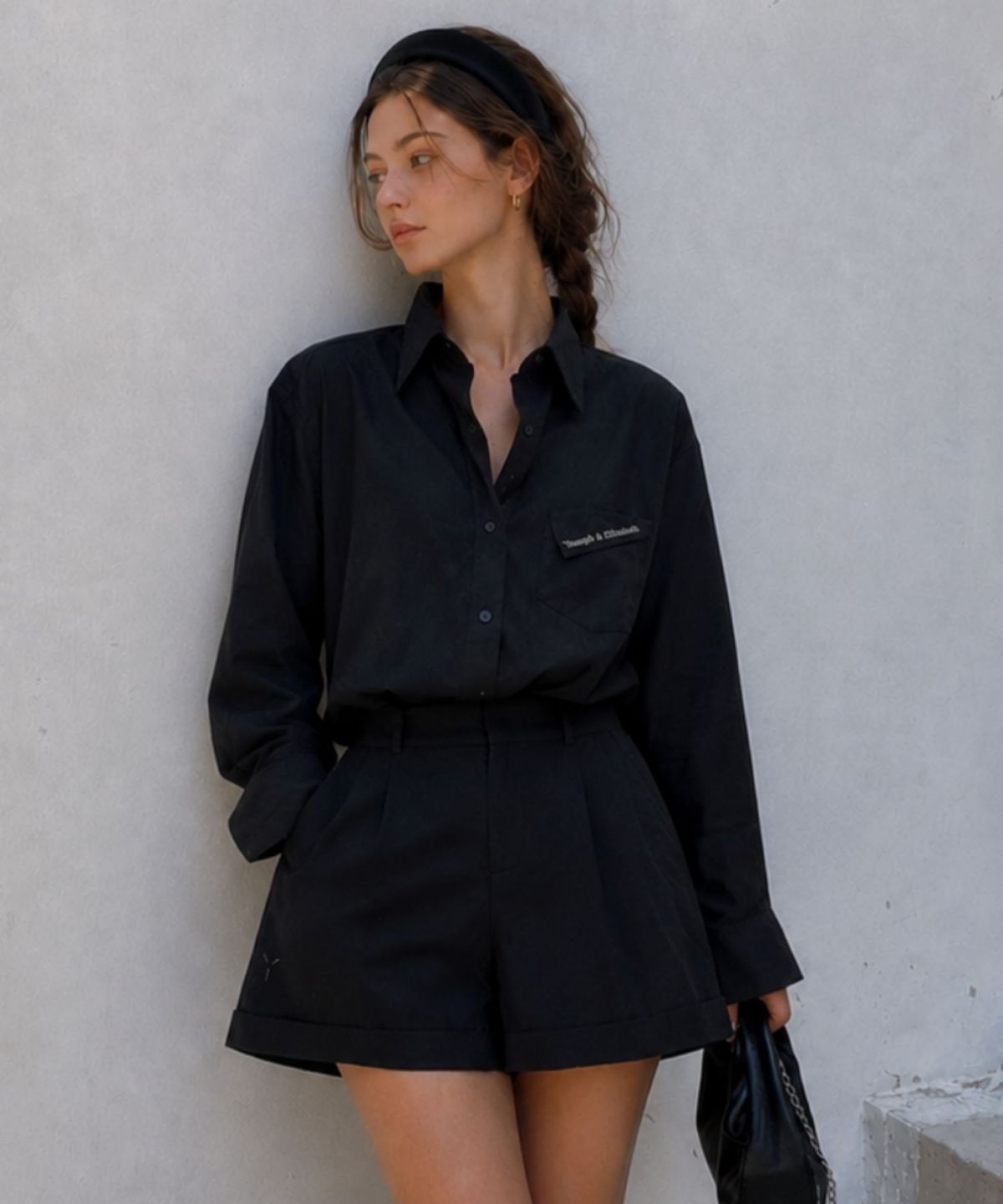 블랙크러쉬(BLACRUSH) [YOEL여성] Riviera Linen Shirt / 블랙