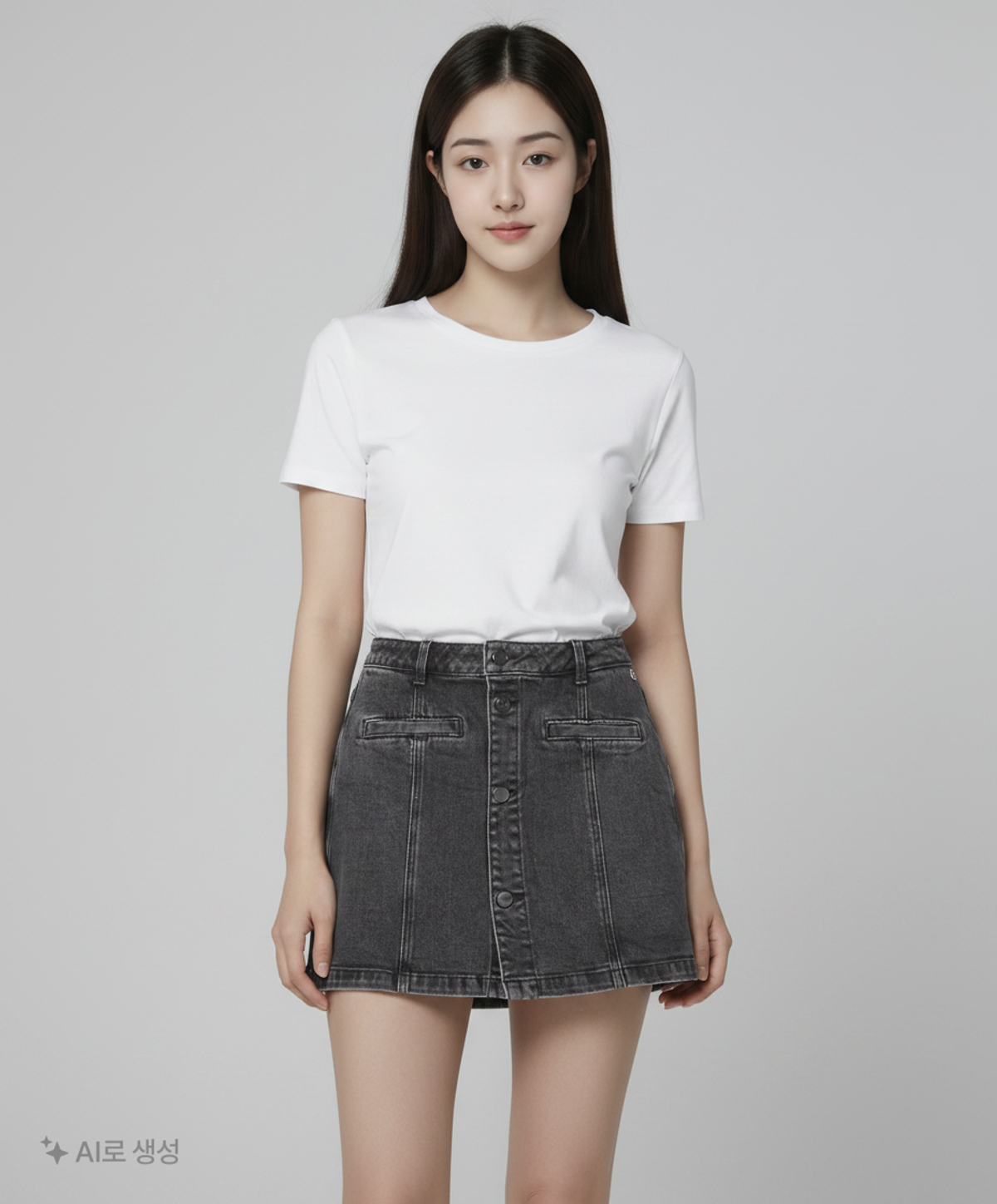 게스(GUESS) 2color 여성 데님 앞단추 치마바지 YN5D0971 M