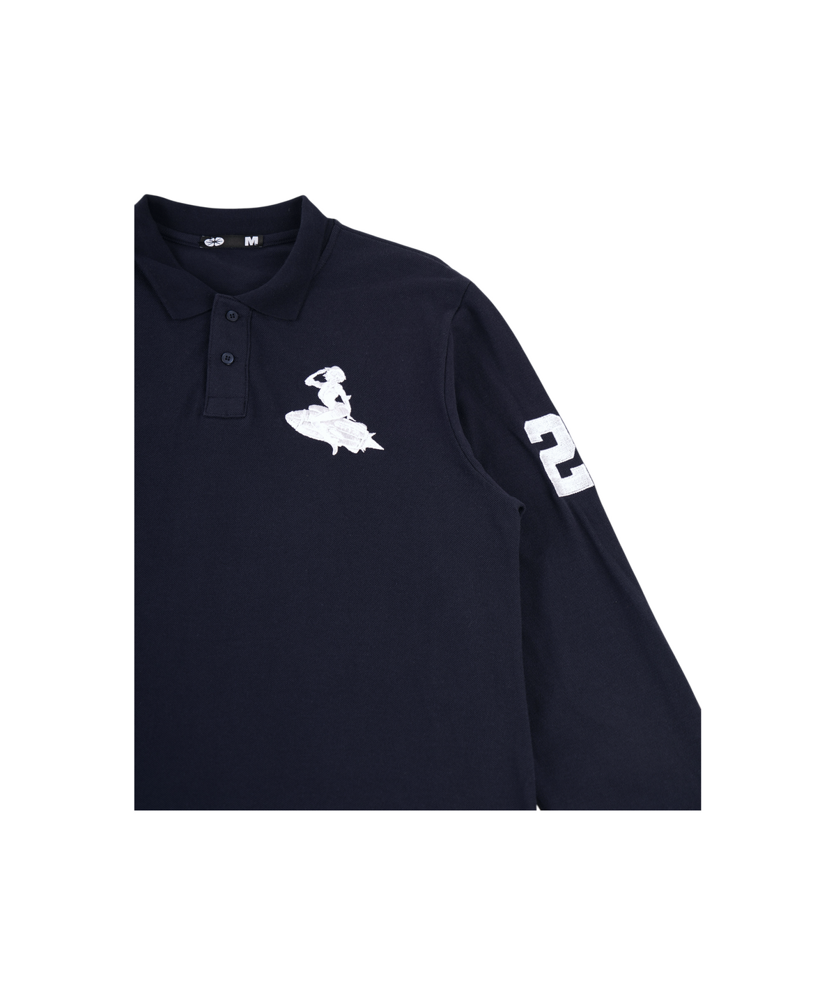 이알티알(ERTR) Cosmic Girl Pique LS T-Shirt Navy