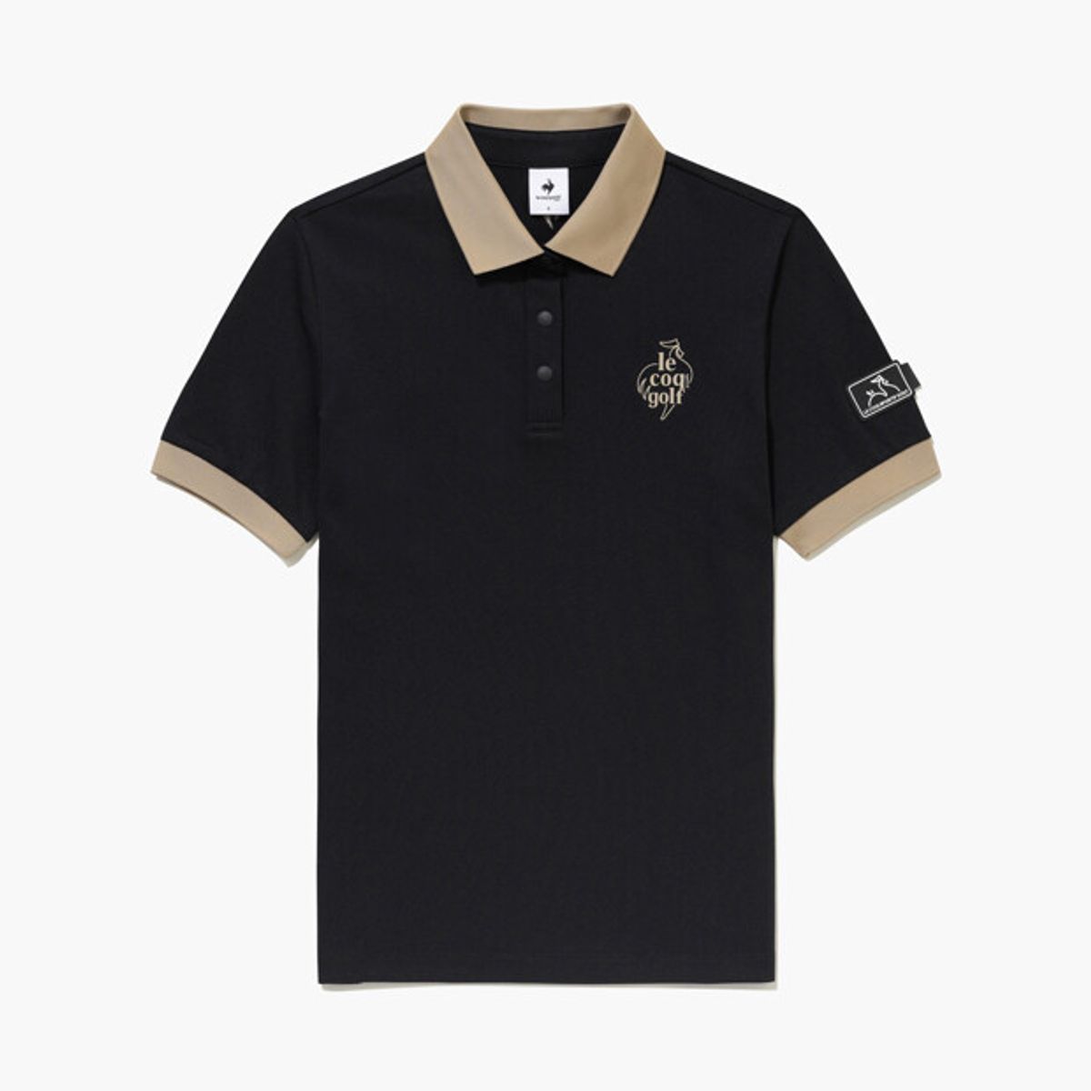 르꼬끄 골프(LECOQ GOLF) [COQ TAB] 여성 피케 카라 반팔 티셔츠 _BLCK GR322LTS82