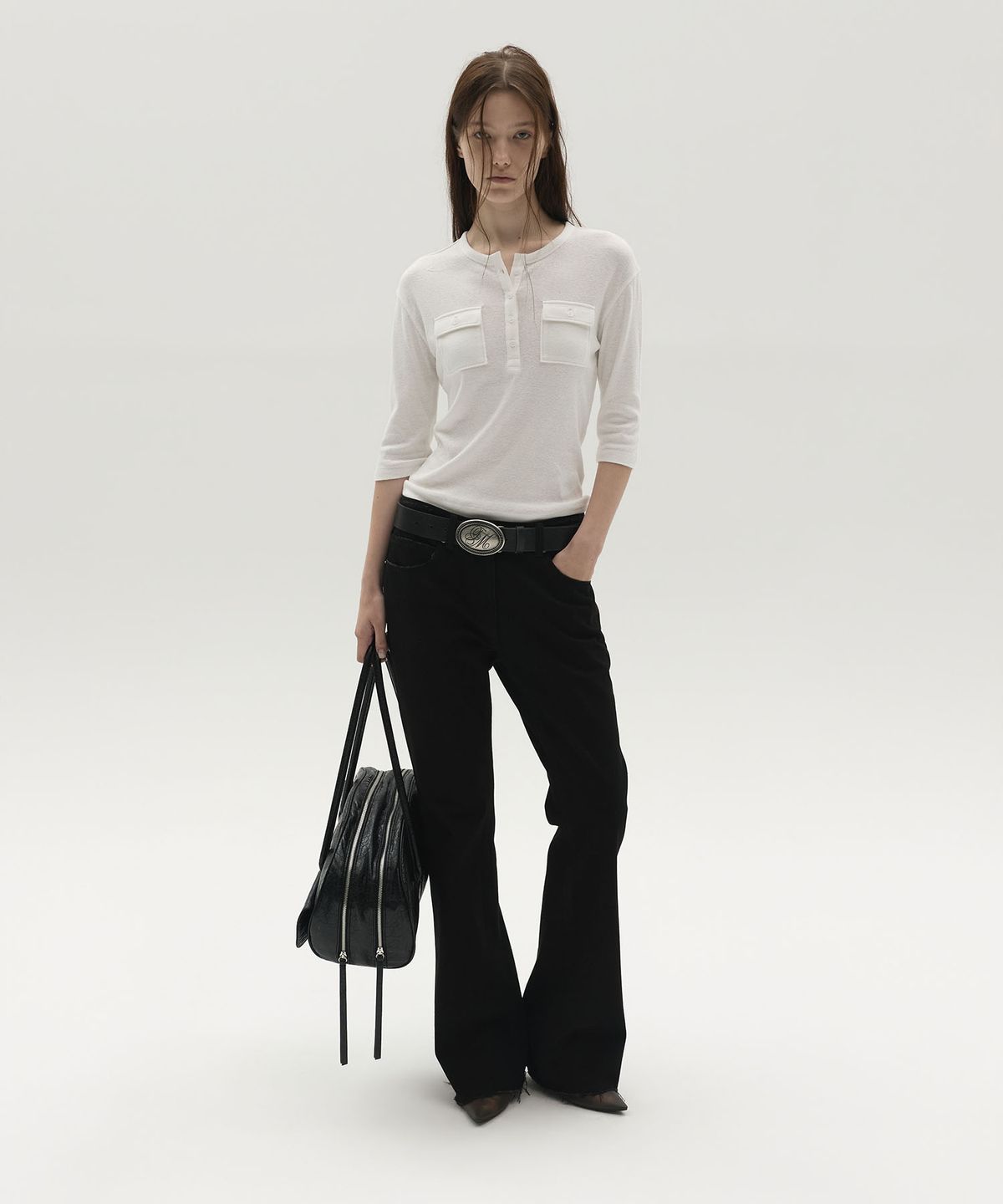 엘씨디씨티엠(LCDC™) ARCH LONG SHOULDER BAG_MEDIUM (BLACK)
