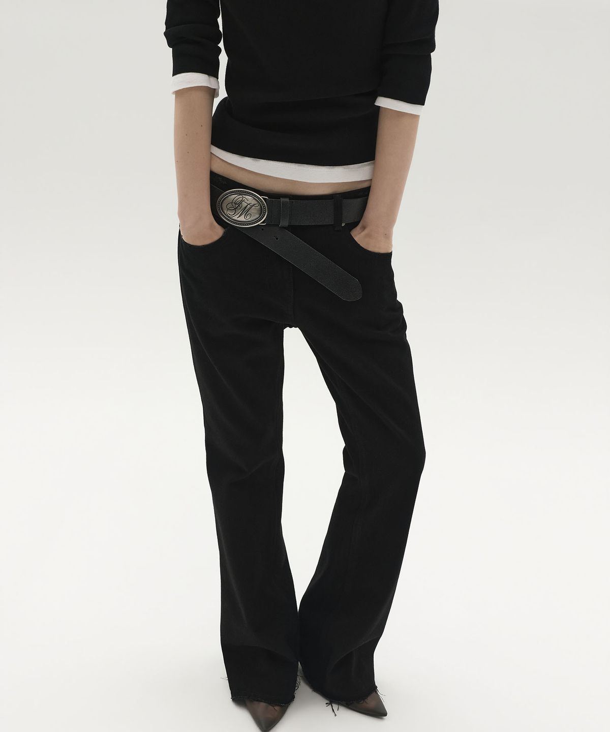 엘씨디씨티엠(LCDC™) OVAL LOGO BUCKLE LEATHER BELT (BLACK)