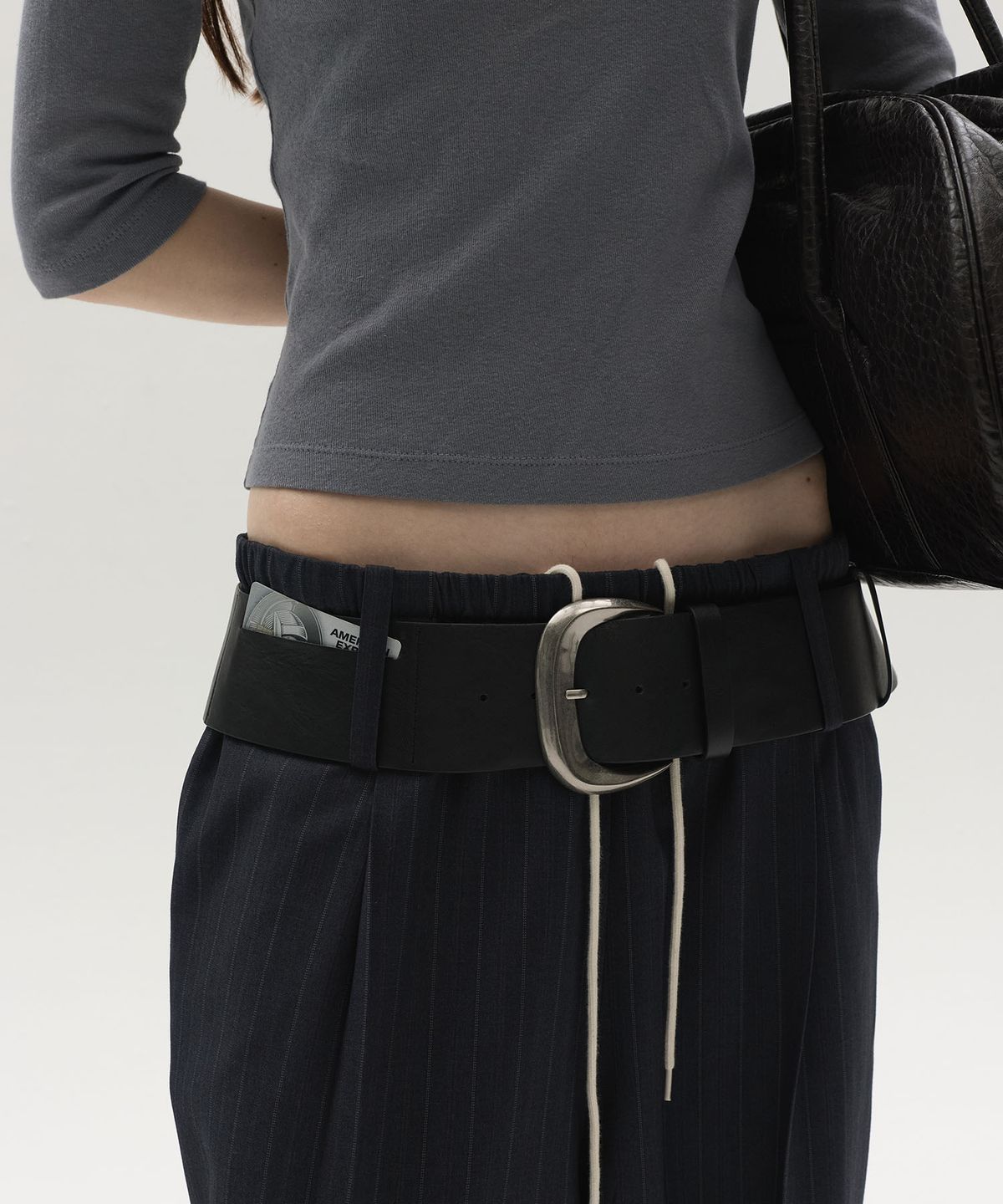 엘씨디씨티엠(LCDC™) WIDE LEATHER BELT (BLACK)