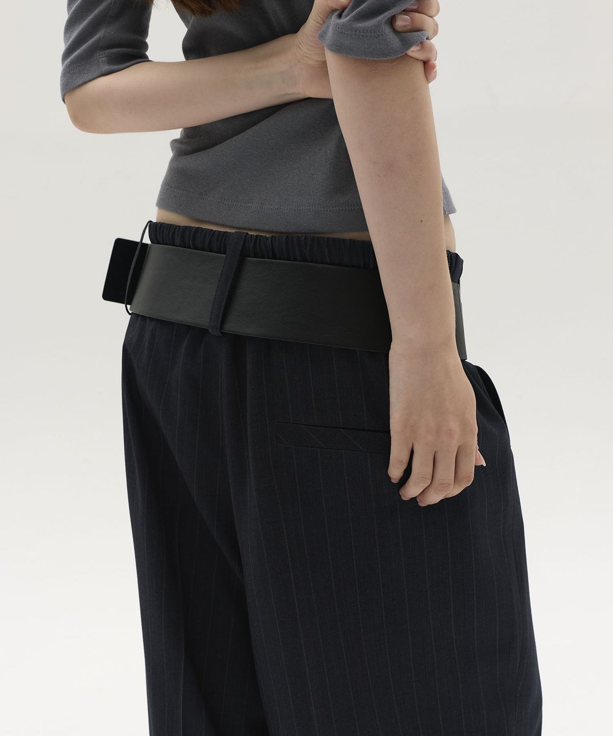 엘씨디씨티엠(LCDC™) WIDE LEATHER BELT (BLACK)