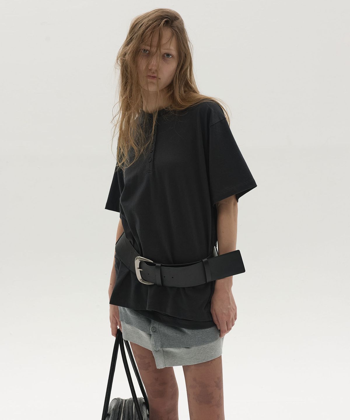 엘씨디씨티엠(LCDC™) WIDE LEATHER BELT (BLACK)