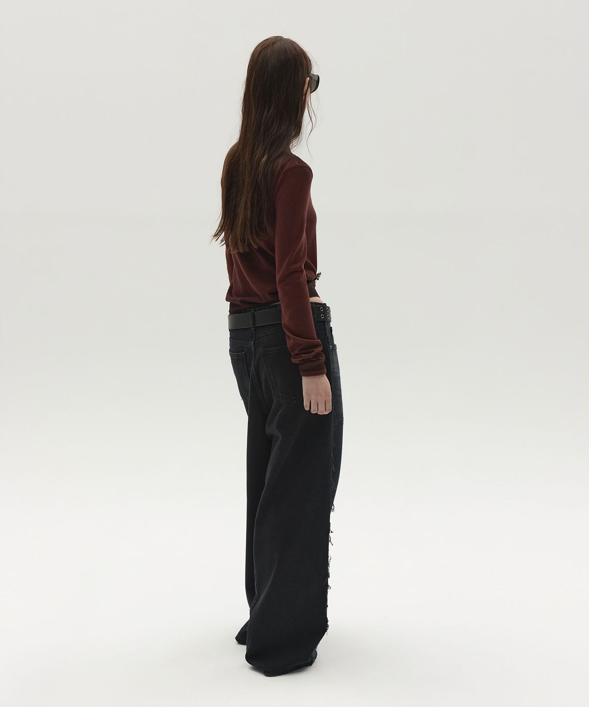 엘씨디씨티엠(LCDC™) FRAYED SIDES WIDE DENIM (GREY)