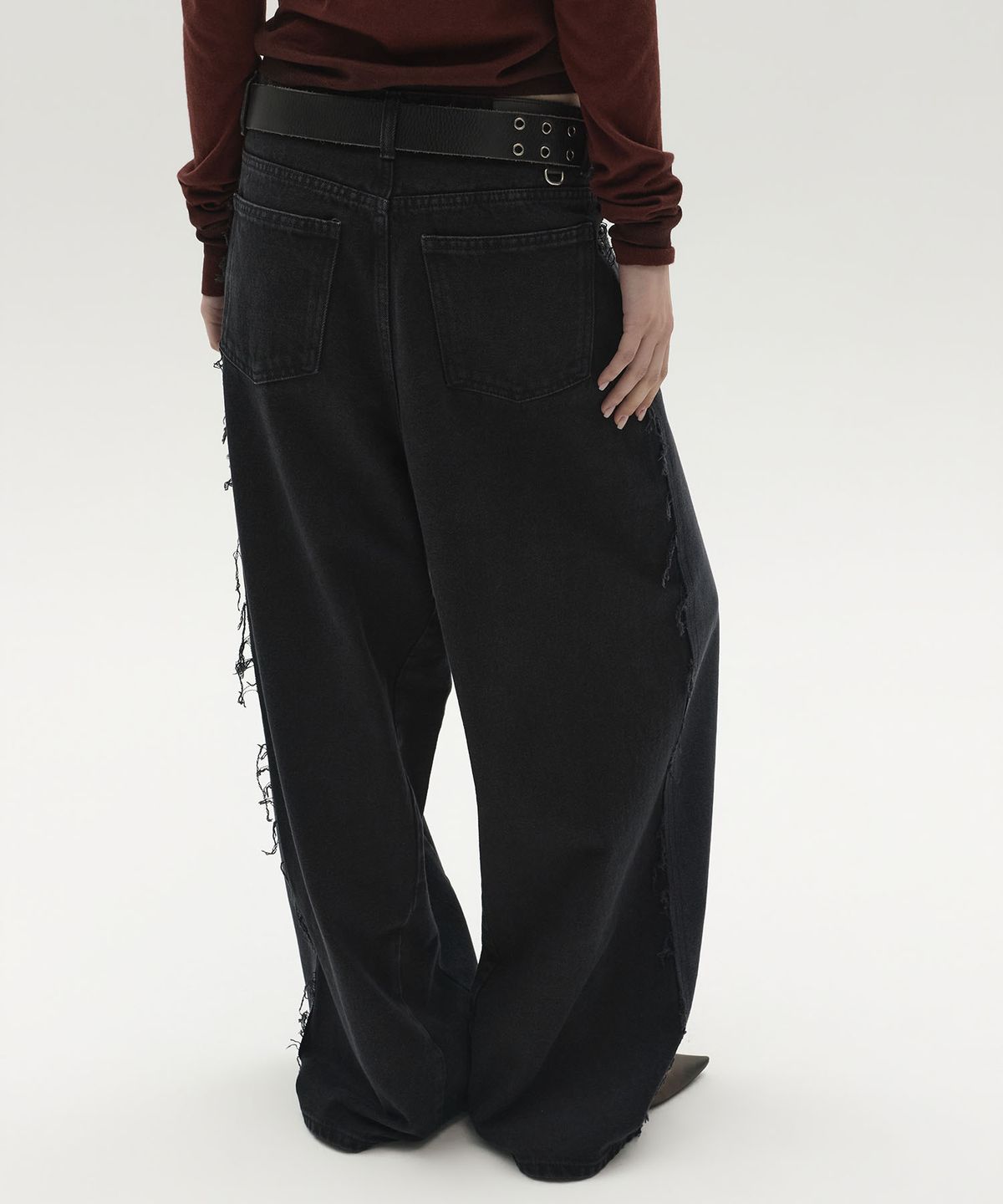 엘씨디씨티엠(LCDC™) FRAYED SIDES WIDE DENIM (GREY)