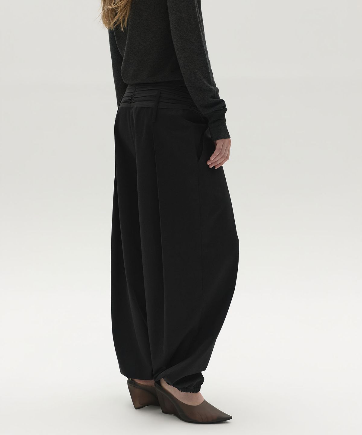 엘씨디씨티엠(LCDC™) HAREM SHIRRING VOLUME PANTS (BLACK)