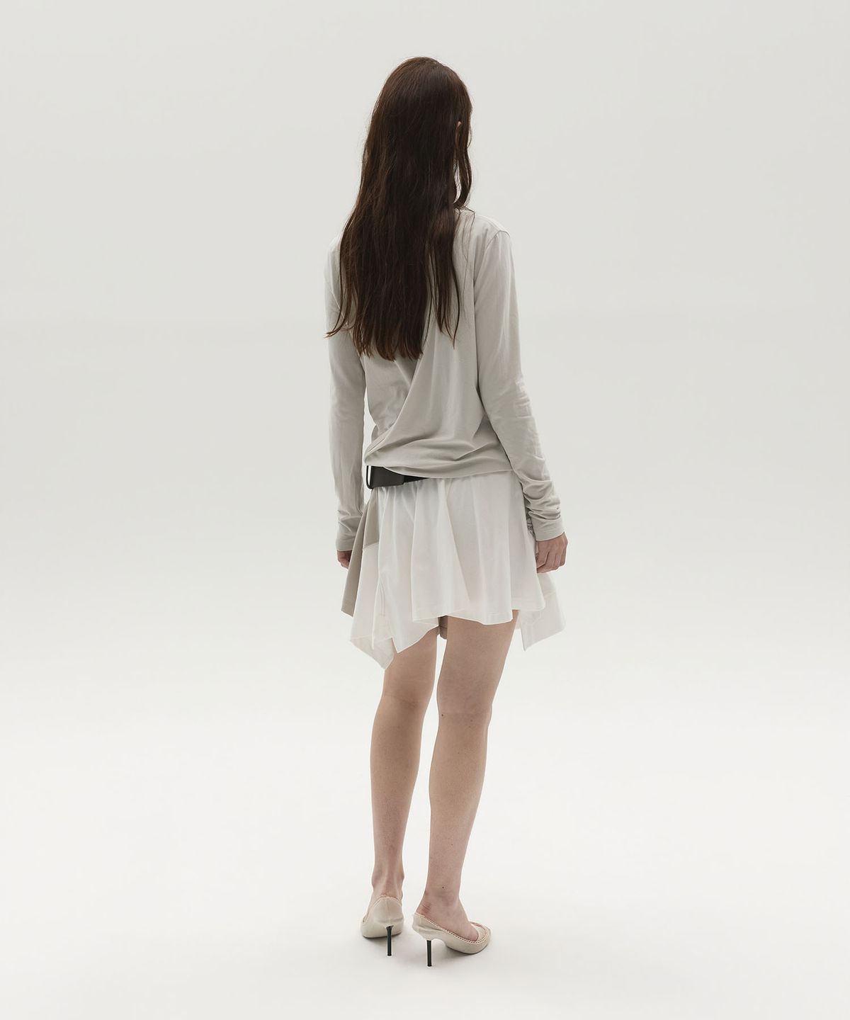 엘씨디씨티엠(LCDC™) LAYERED PRINTED FRILL SKIRT (WHITE)