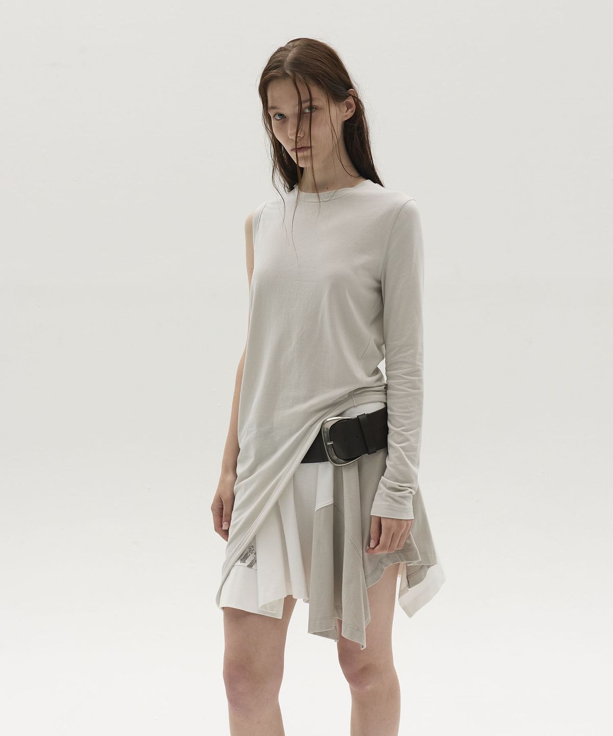 엘씨디씨티엠(LCDC™) LAYERED PRINTED FRILL SKIRT (WHITE)