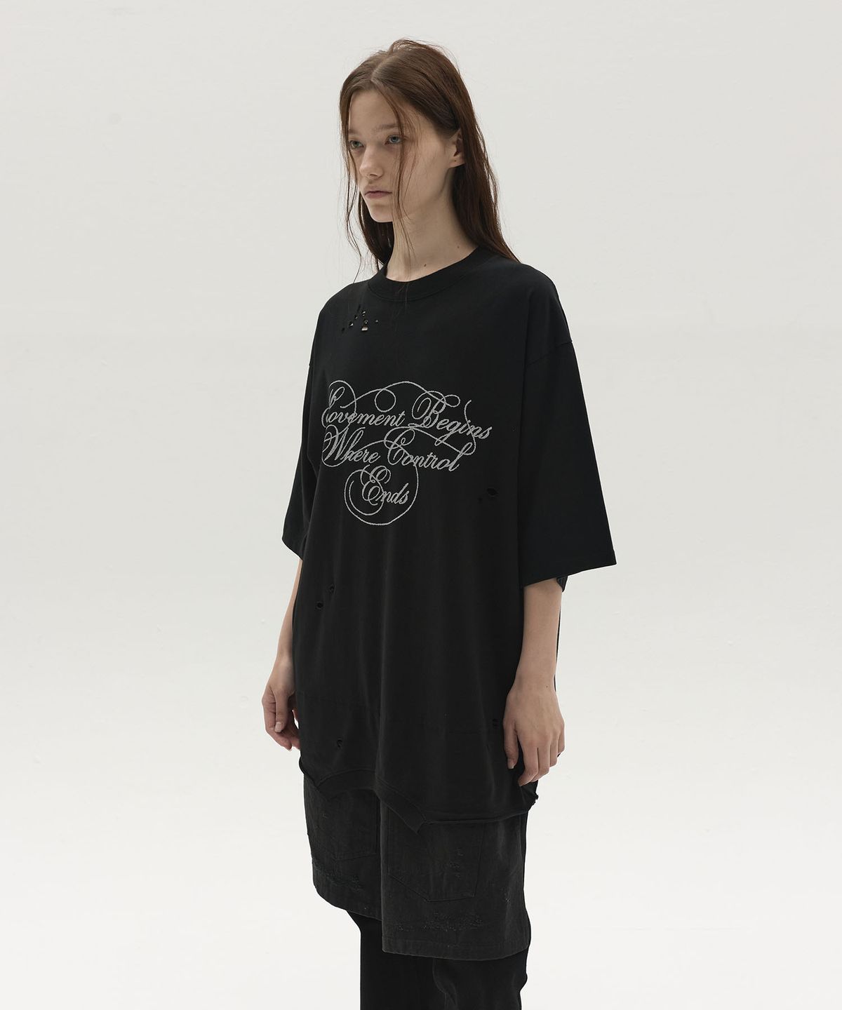 엘씨디씨티엠(LCDC™) GRAPHIC LAYERED DRESS (BLACK)