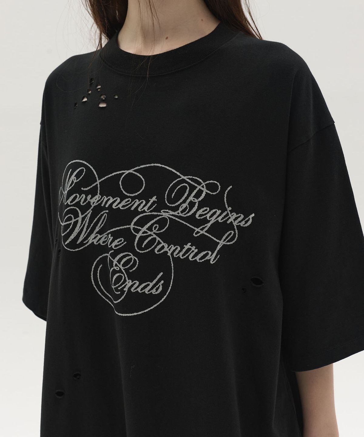 엘씨디씨티엠(LCDC™) GRAPHIC LAYERED DRESS (BLACK)