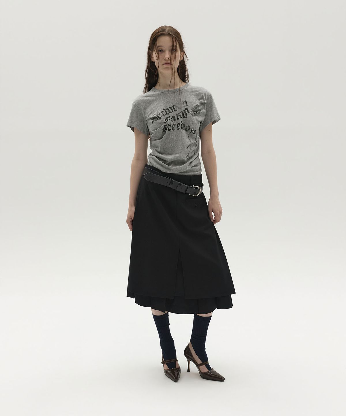 엘씨디씨티엠(LCDC™) DART-DETAIL GRAPHIC TEE (MELANGE GREY)