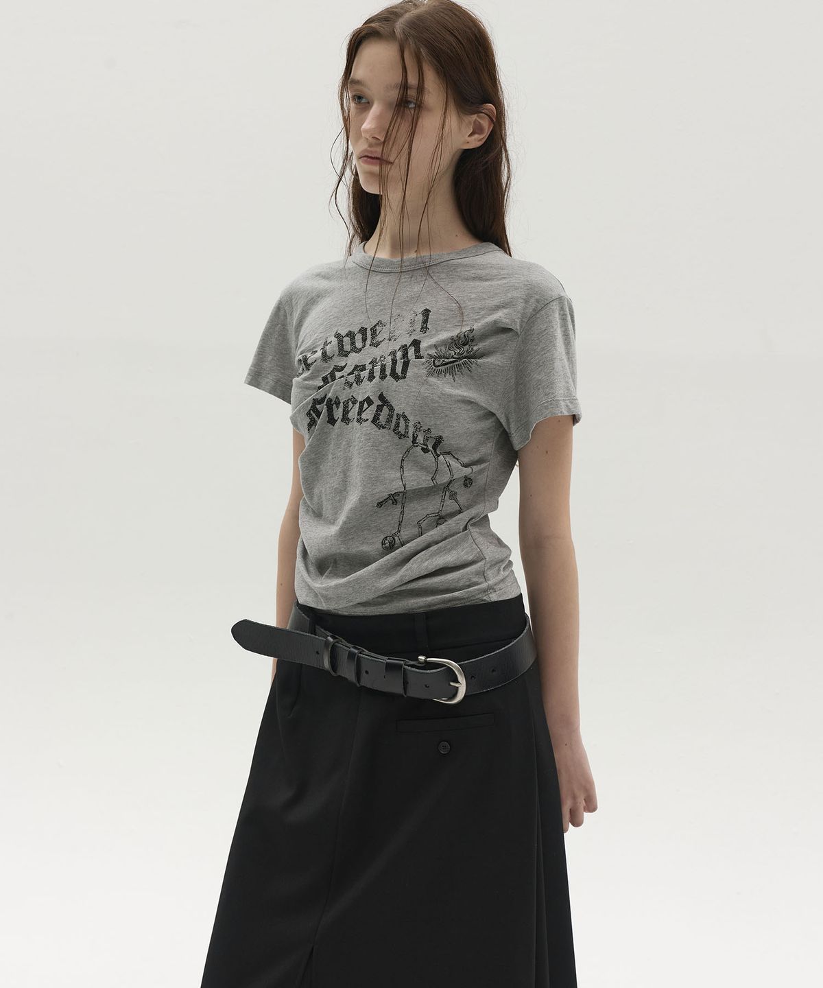 엘씨디씨티엠(LCDC™) DART-DETAIL GRAPHIC TEE (MELANGE GREY)