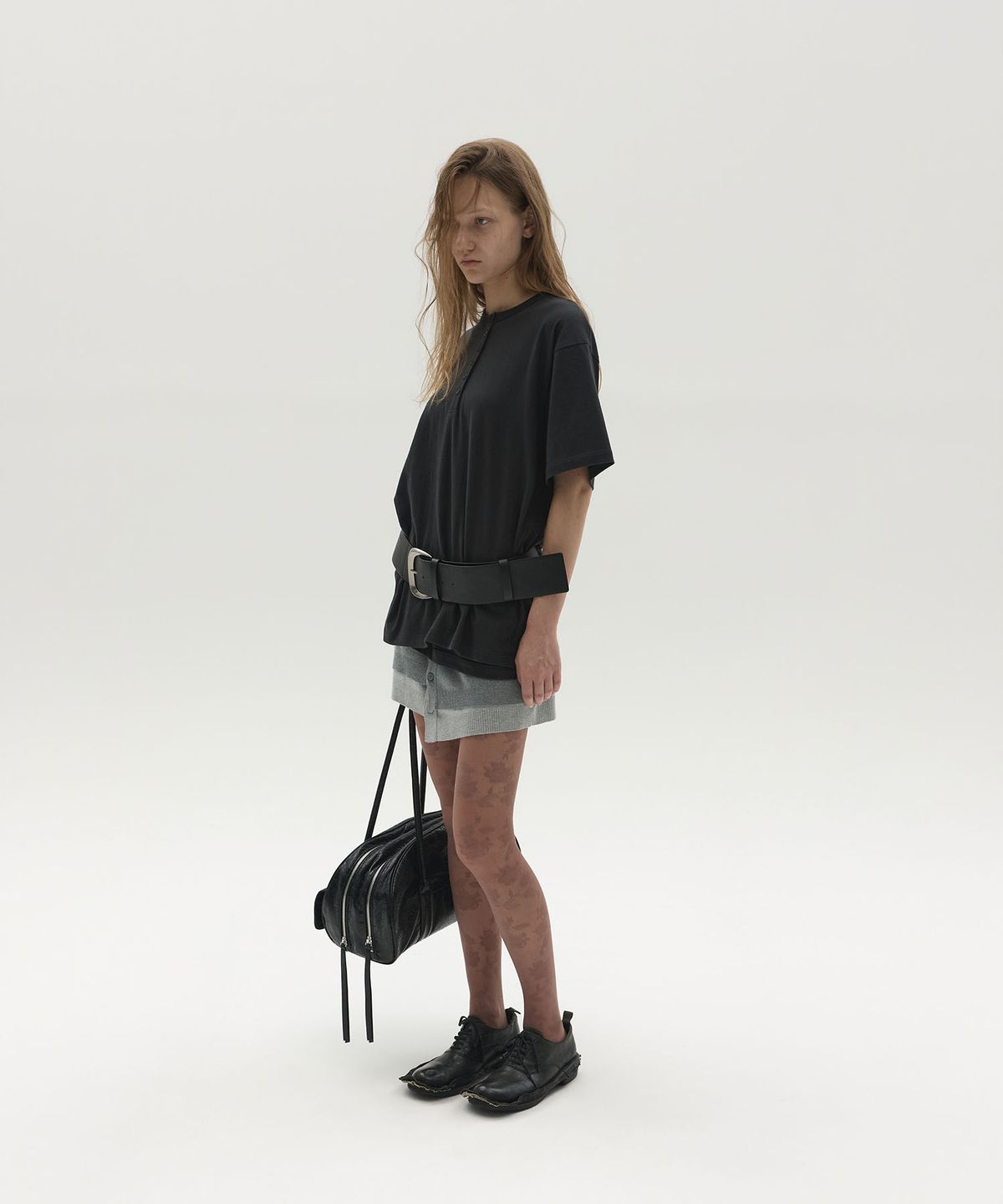 엘씨디씨티엠(LCDC™) STRUCTURED HENLEY TOP (BLACK)