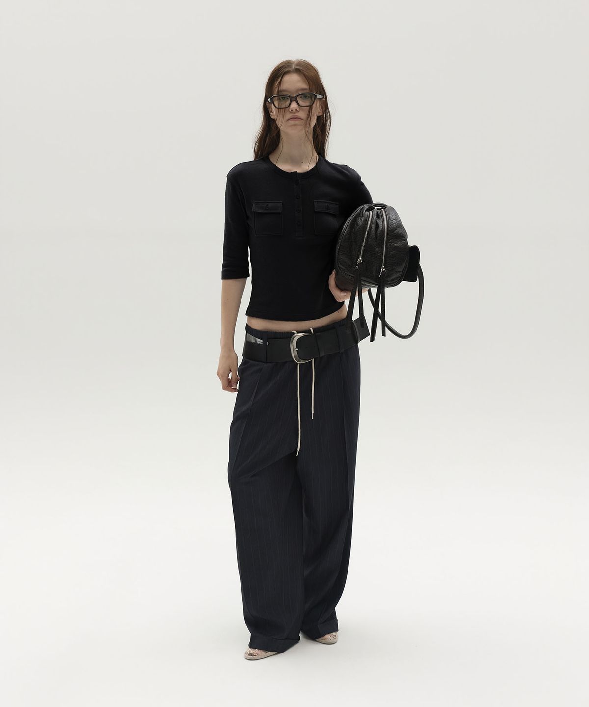 엘씨디씨티엠(LCDC™) HENLEY POCKET TOP (BLACK)