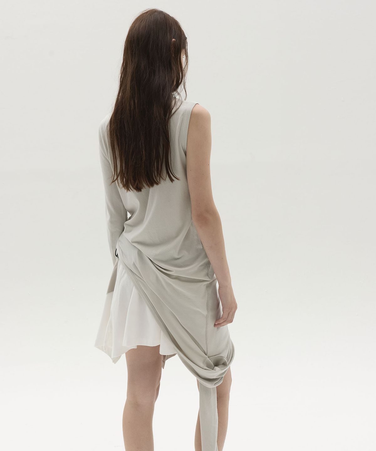 엘씨디씨티엠(LCDC™) DIAGONAL WRAP TOP (LIGHT GREY)