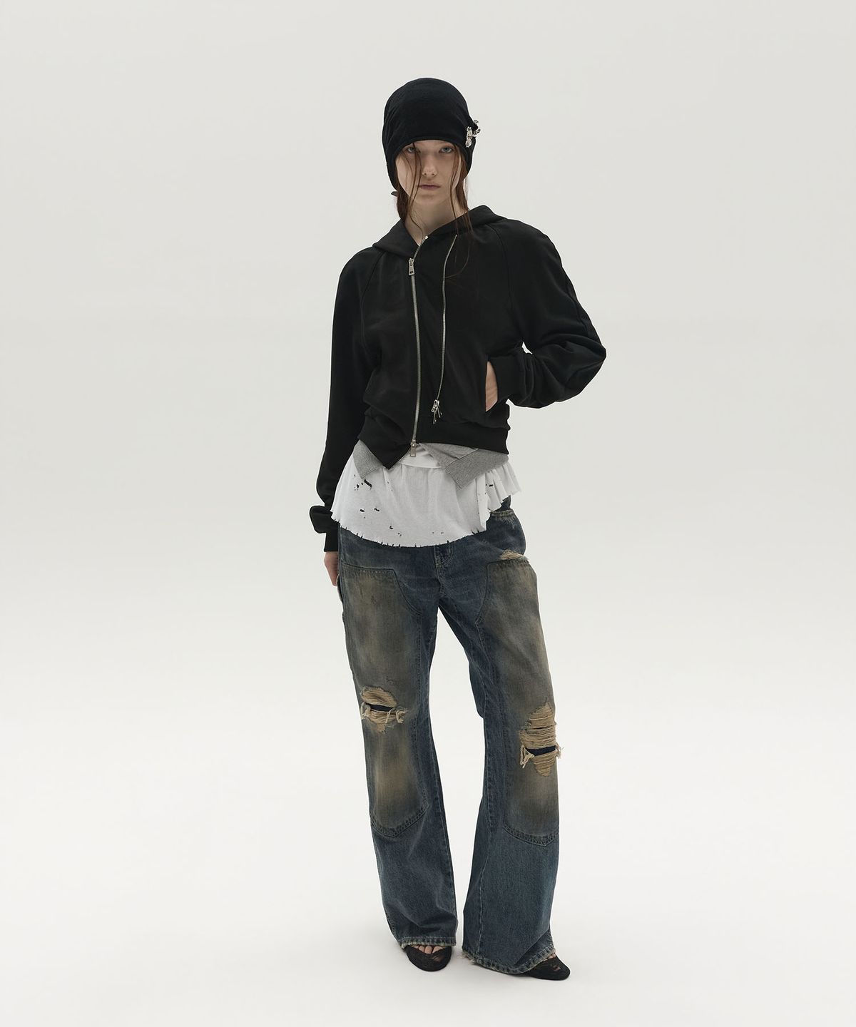 엘씨디씨티엠(LCDC™) LAYERED LONG-SLEEVE TOP (WHITE)
