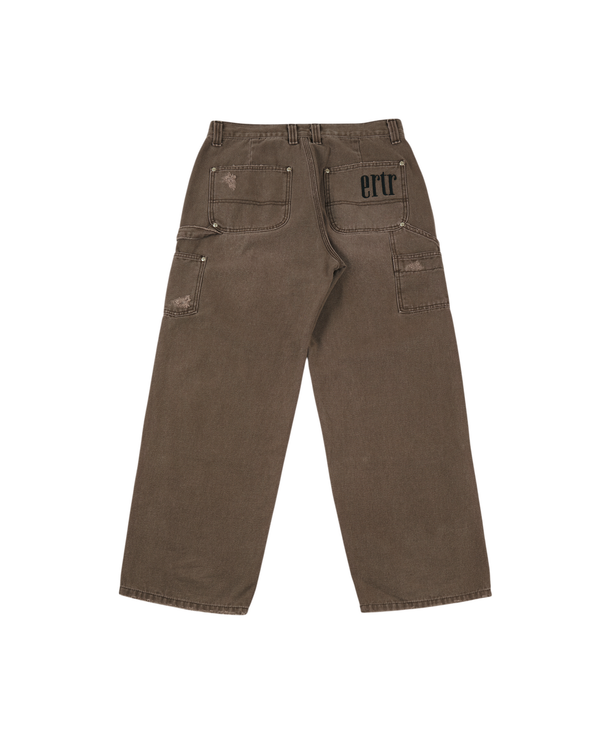 이알티알(ERTR) Mark Vintage Washed Double Knee Pants Brown