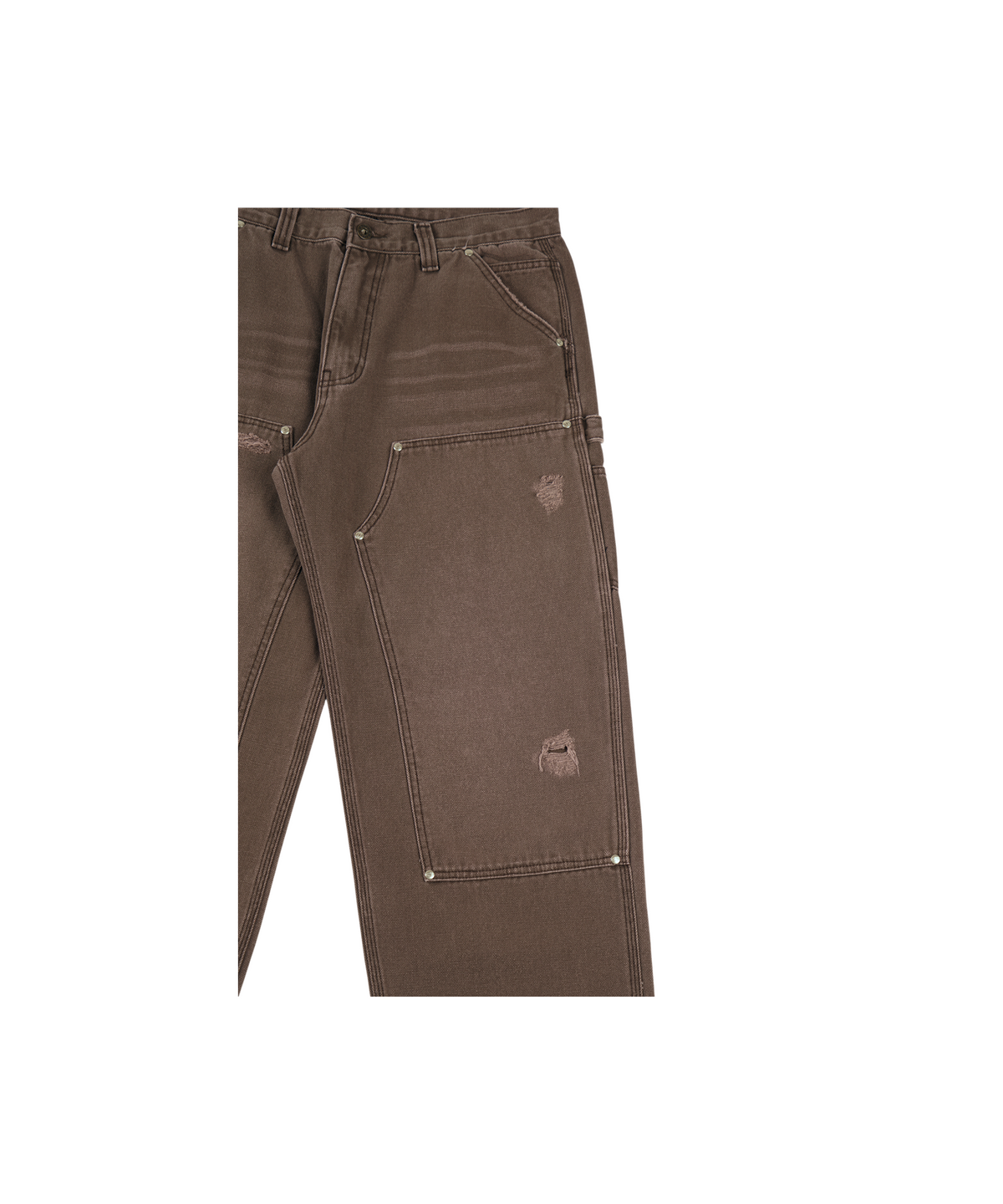 이알티알(ERTR) Mark Vintage Washed Double Knee Pants Brown