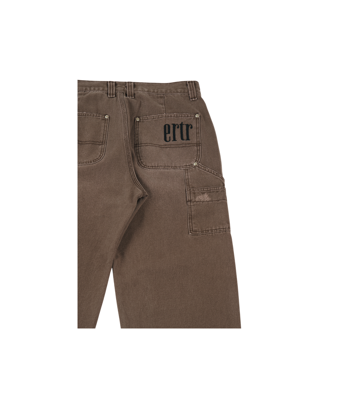 이알티알(ERTR) Mark Vintage Washed Double Knee Pants Brown