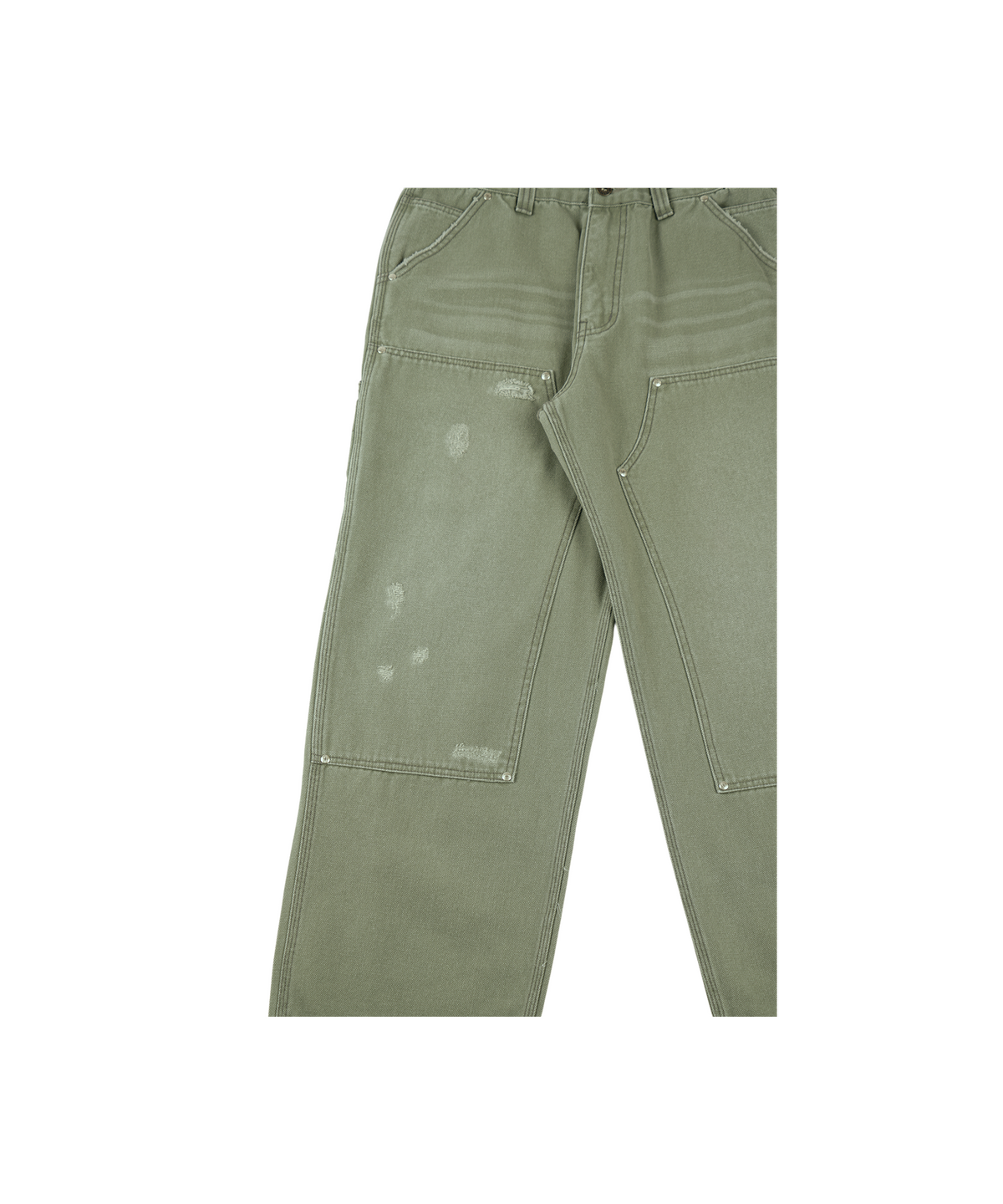 이알티알(ERTR) Mark Vintage Washed Double Knee Pants Khaki