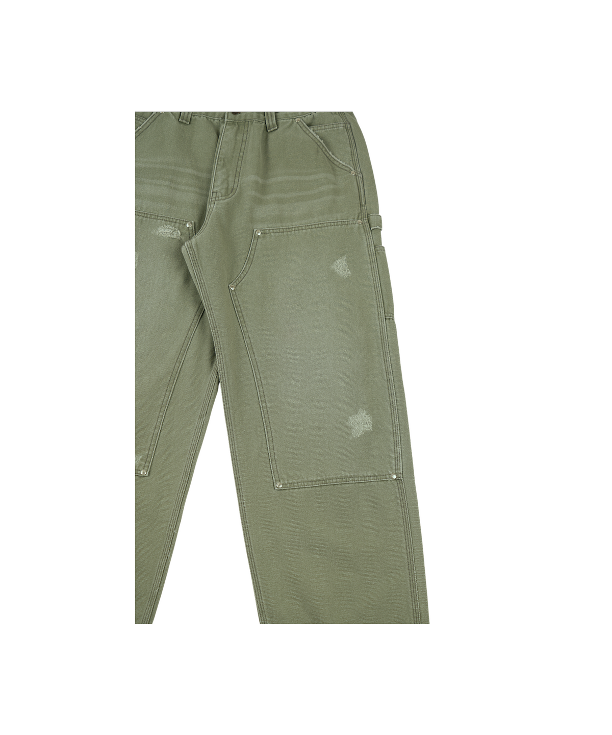 이알티알(ERTR) Mark Vintage Washed Double Knee Pants Khaki
