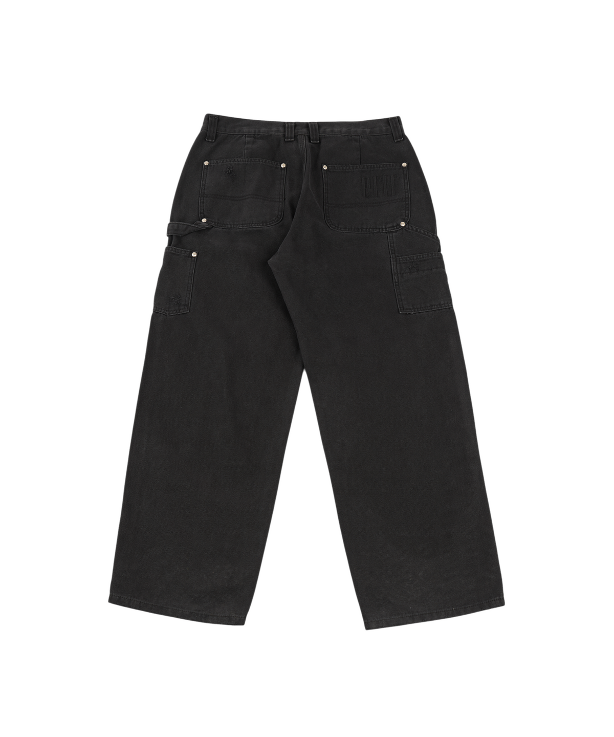 이알티알(ERTR) Mark Vintage Washed Double Knee Pants Black