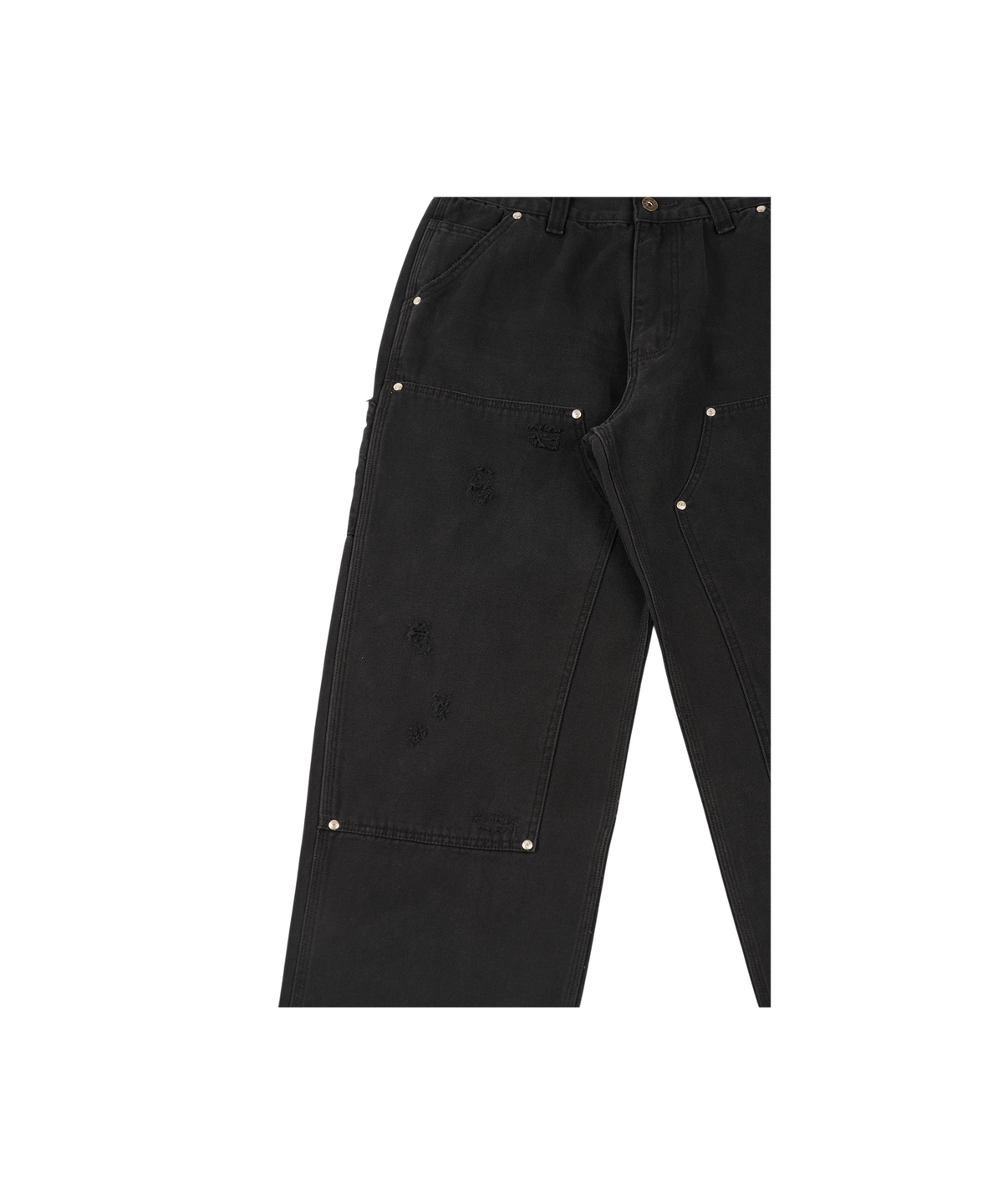 이알티알(ERTR) Mark Vintage Washed Double Knee Pants Black