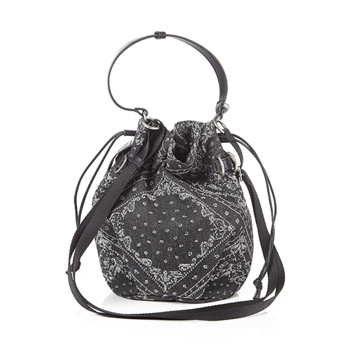 쌤소나이트 레드(SAMSONITE RED) CIIEL 패턴 버킷백 BLACK PAISLEYS UW8A9008