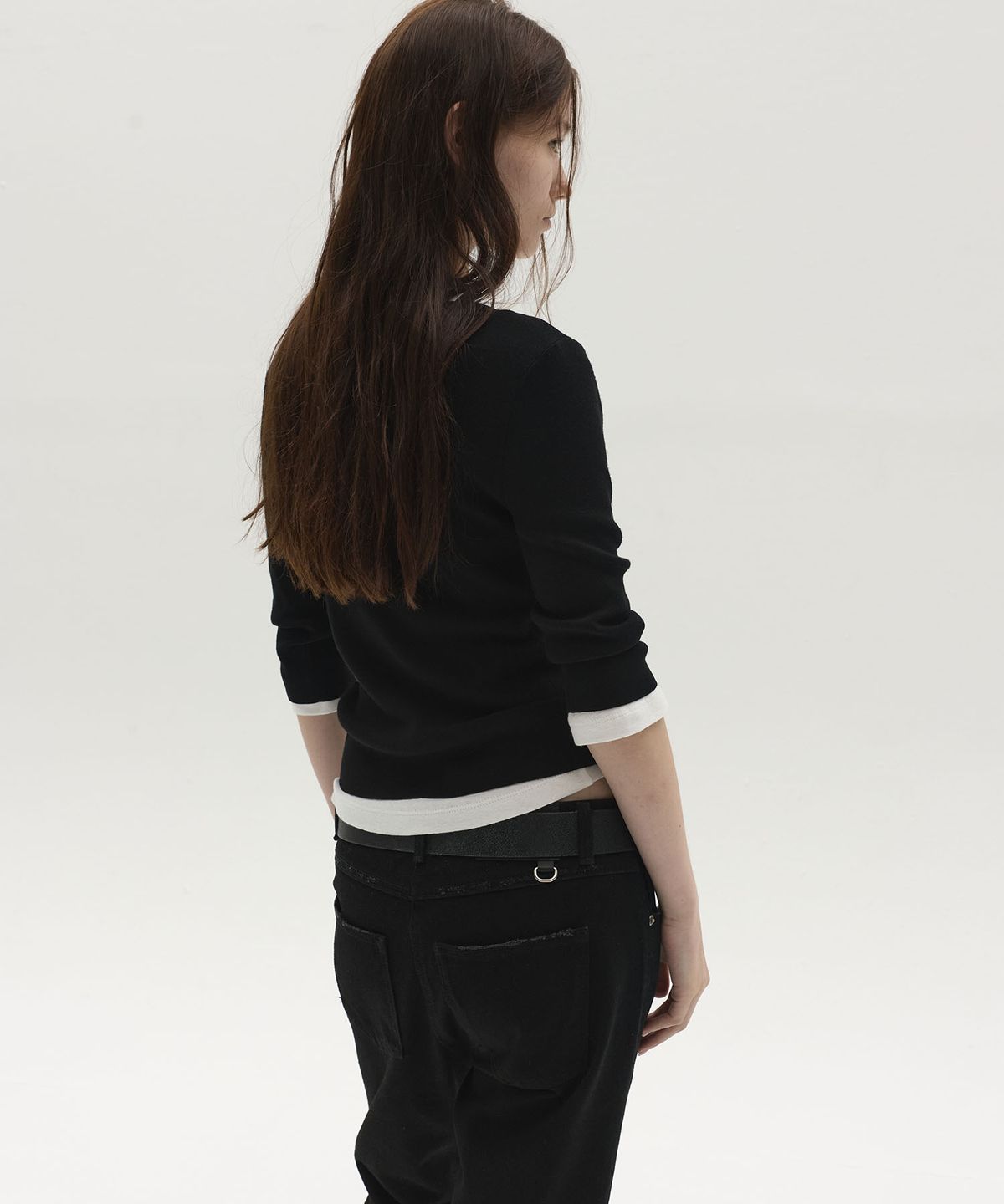 엘씨디씨티엠(LCDC™) CLASSIC BOAT NECK KNIT TOP (BLACK)