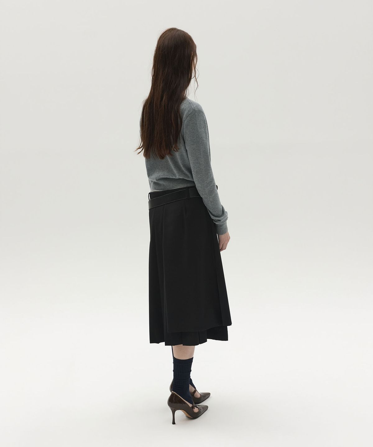 엘씨디씨티엠(LCDC™) ASYMMETRIC LAYERED CARDIGAN (GREY)