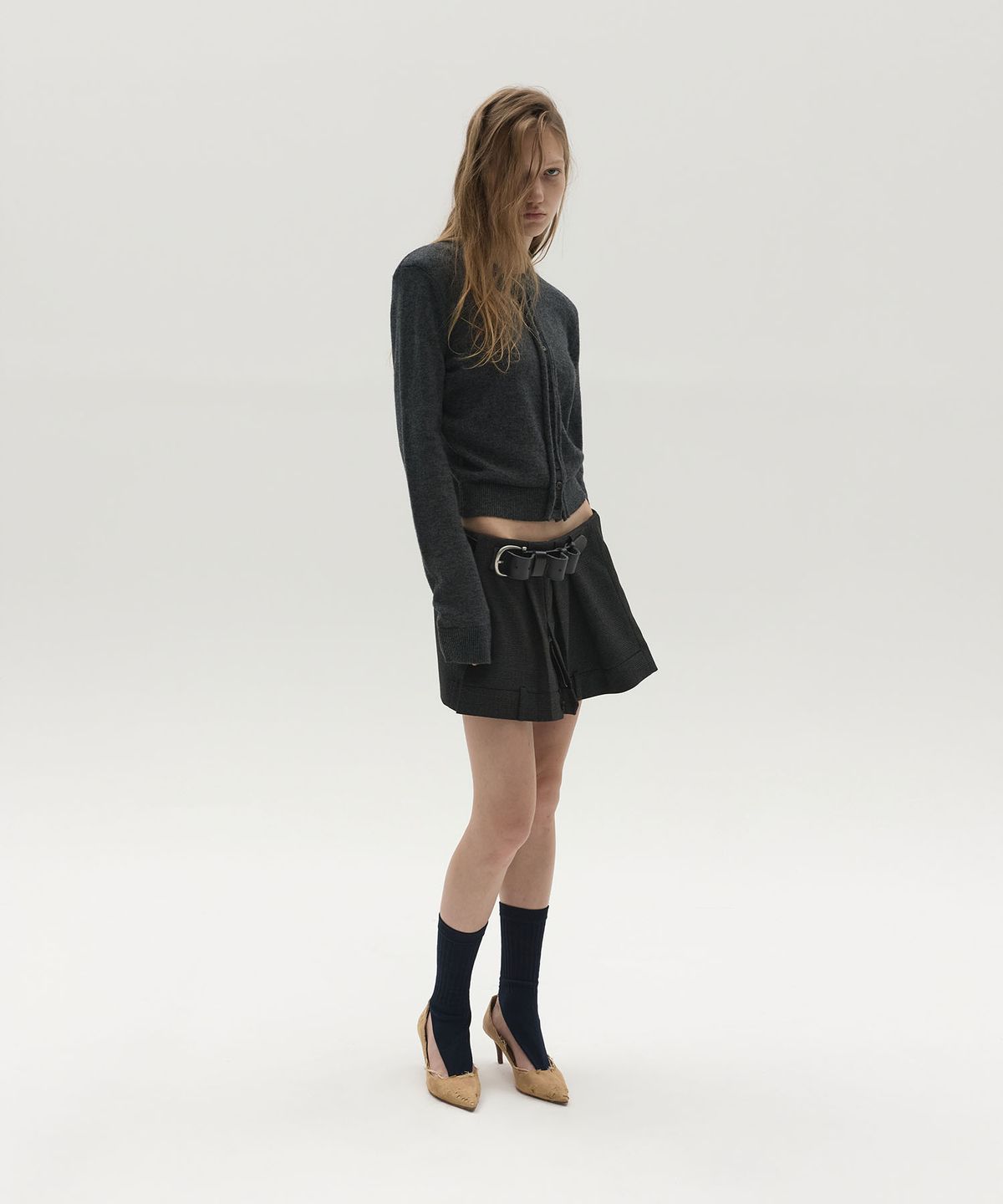 엘씨디씨티엠(LCDC™) BUTTON-DETAIL CARDIGAN (CHARCOAL)