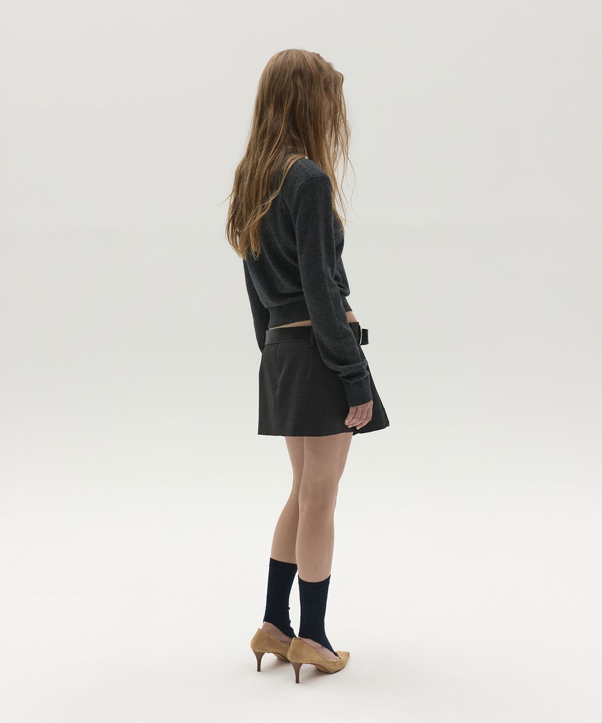 엘씨디씨티엠(LCDC™) BUTTON-DETAIL CARDIGAN (CHARCOAL)
