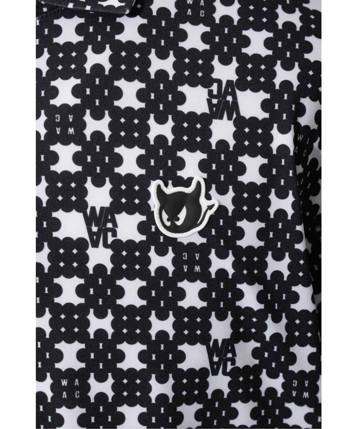 왁(WAAC) Men WAACKY Geometric Patterned Polo WMTCA26603BKX