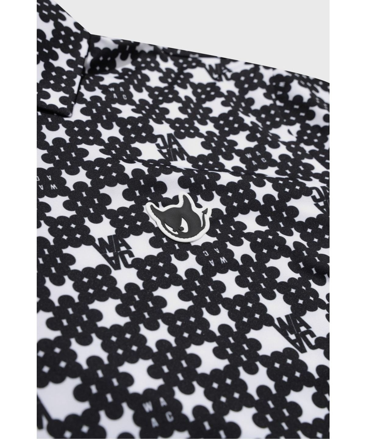 왁(WAAC) Men WAACKY Geometric Patterned Polo WMTCA26603BKX