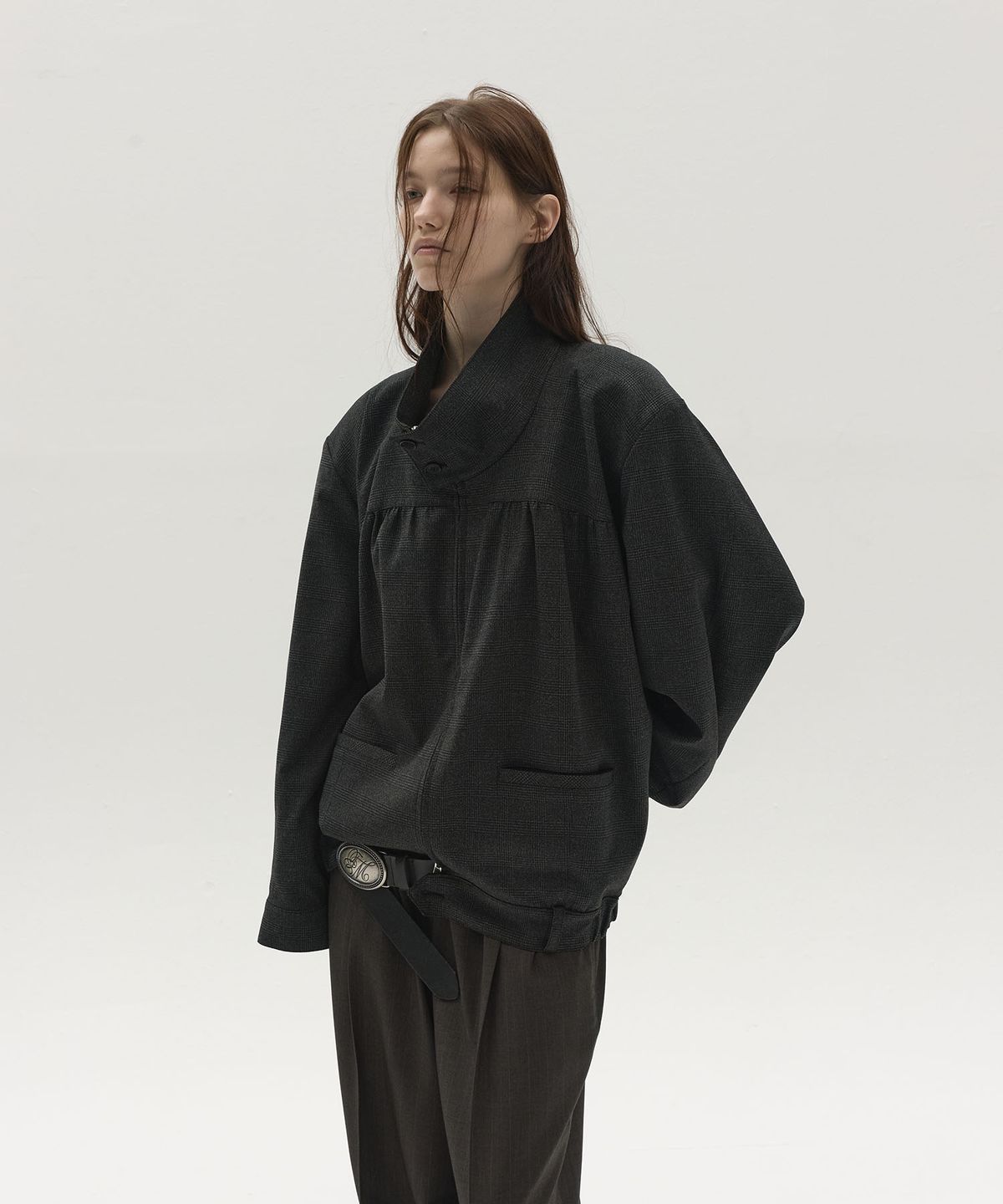 엘씨디씨티엠(LCDC™) STRUCTURED HEM BLOUSON JACKET (GREY)