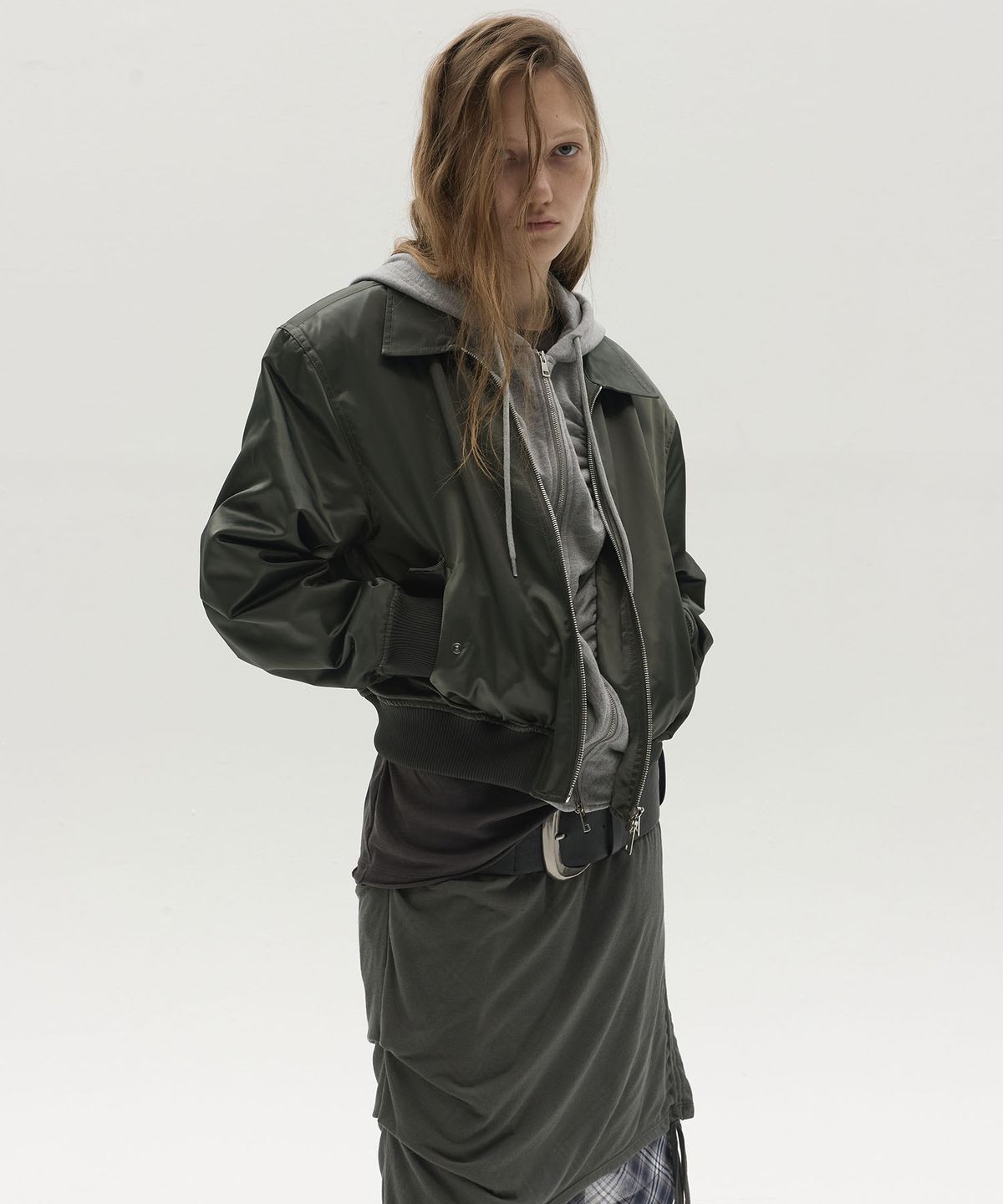 엘씨디씨티엠(LCDC™) ZIP-UP HOODED NYLON BLOUSON (KHAKI)