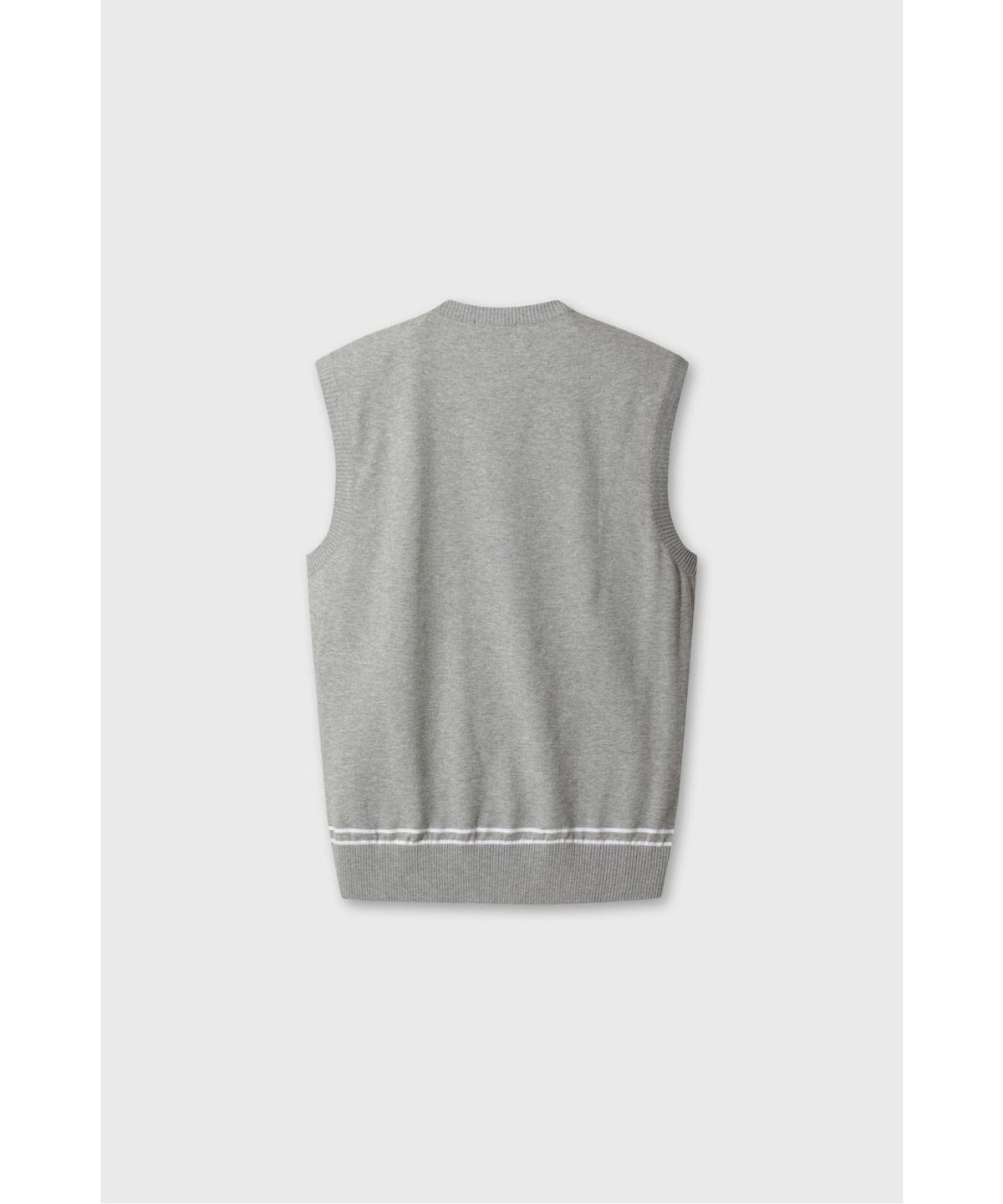 왁(WAAC) Men WTO Crewneck Knit Vest WMWAA26630GYM