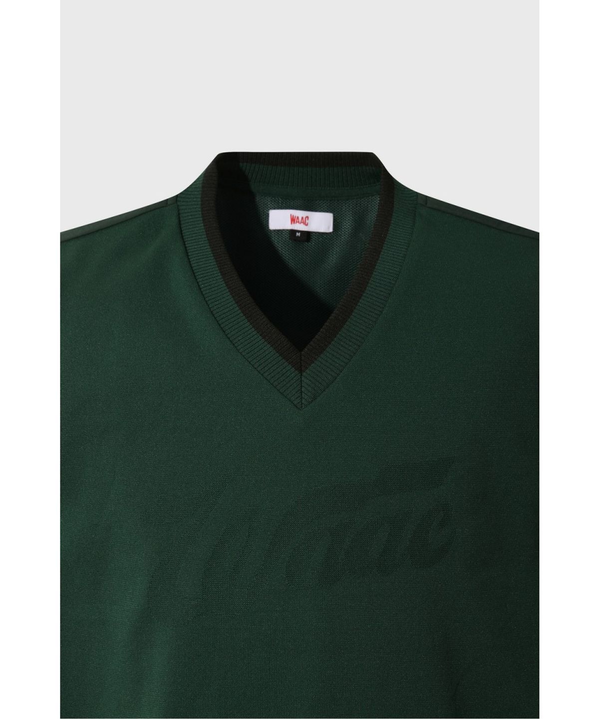 왁(WAAC) Men Hybrid V-neck Knit Vest WMWAA26601GRD